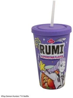 KPop Demon Hunters Becher mit Deckel und Trinkhalm
