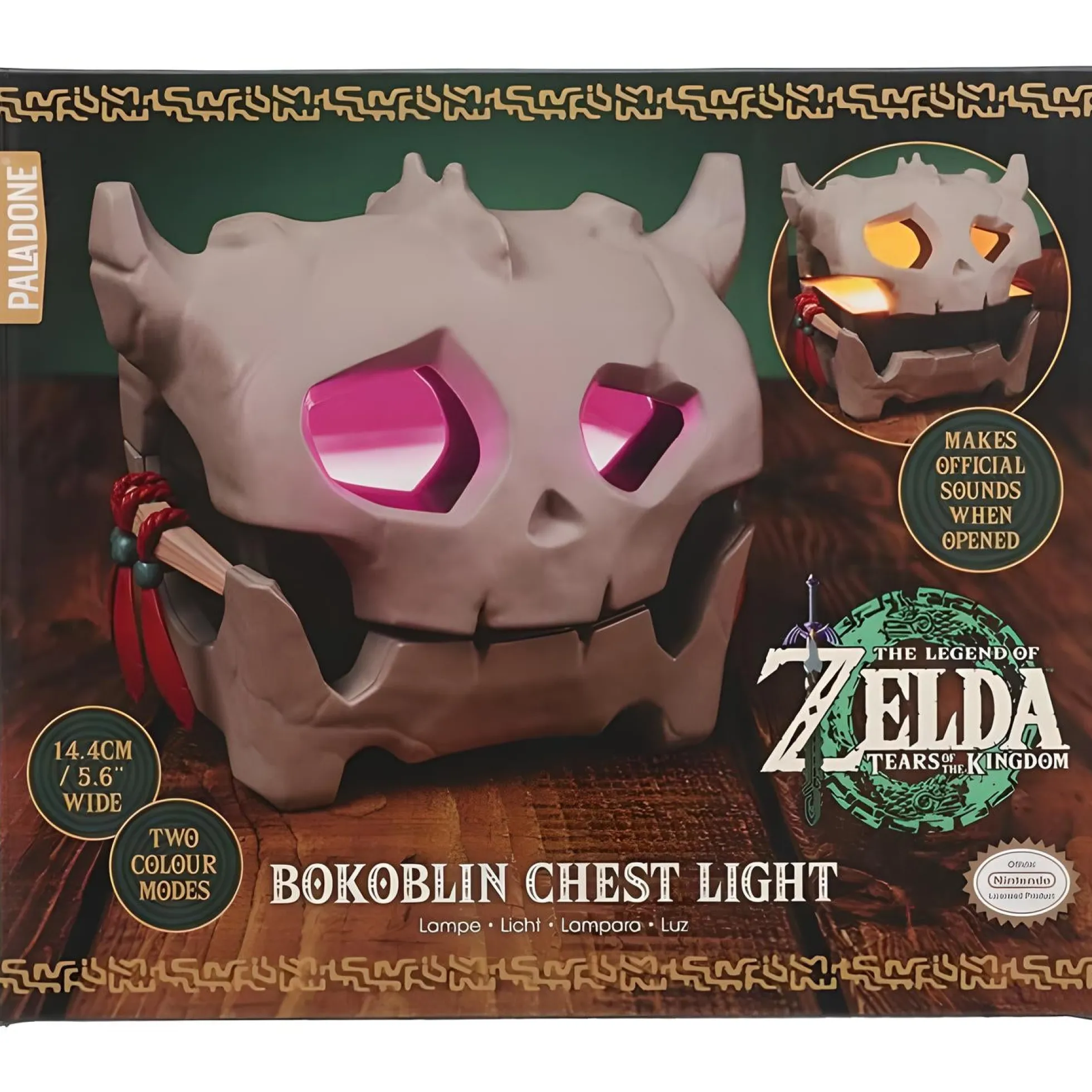 Legend of Zelda Tears of the Kingdom Bokblin-Truhe Licht mit Soundeffekt