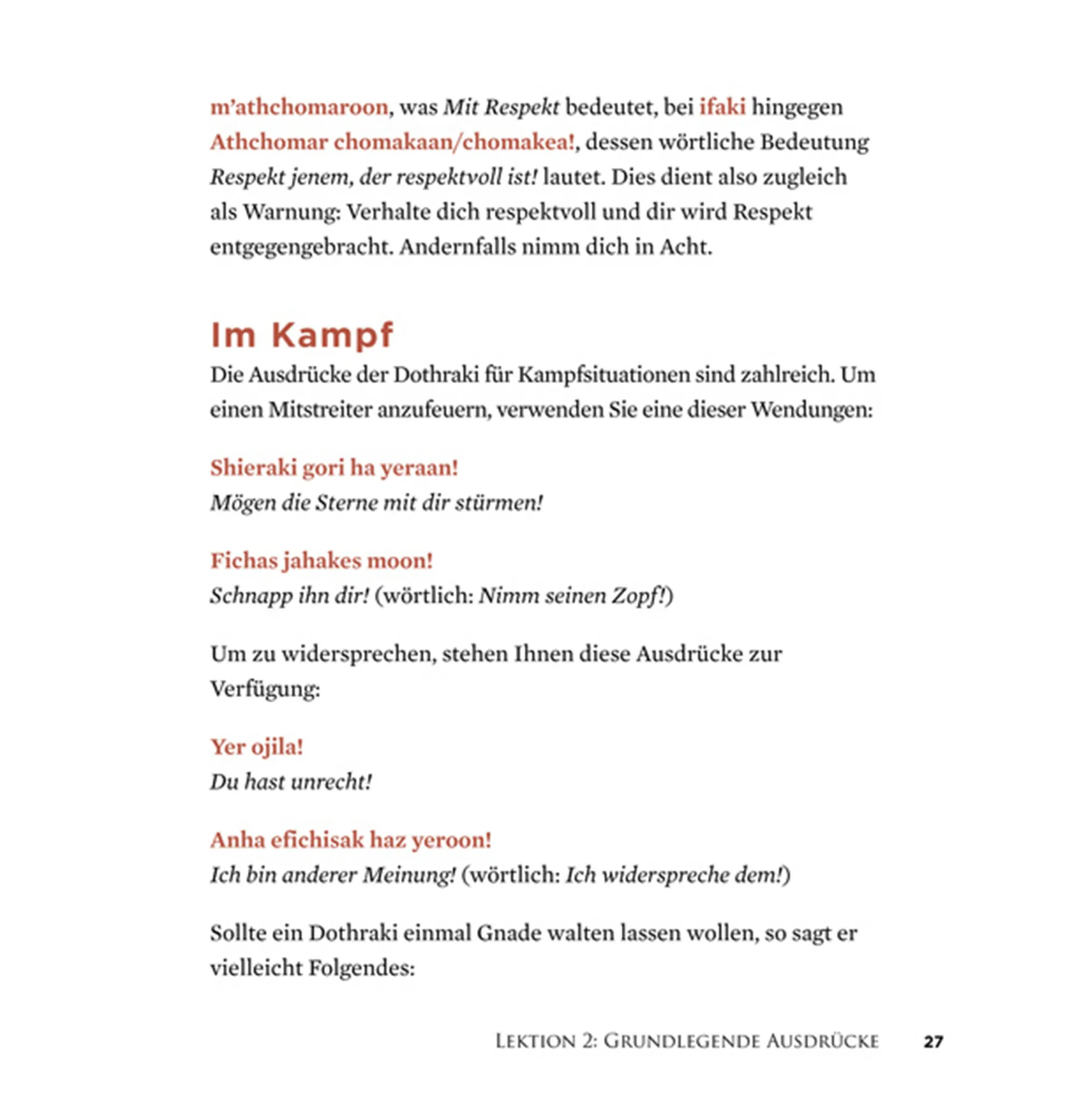 Living Language Dothraki Lehrbuch mit CD