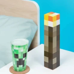 Minecraft Fackel-Lampe (für Tisch und Wand)