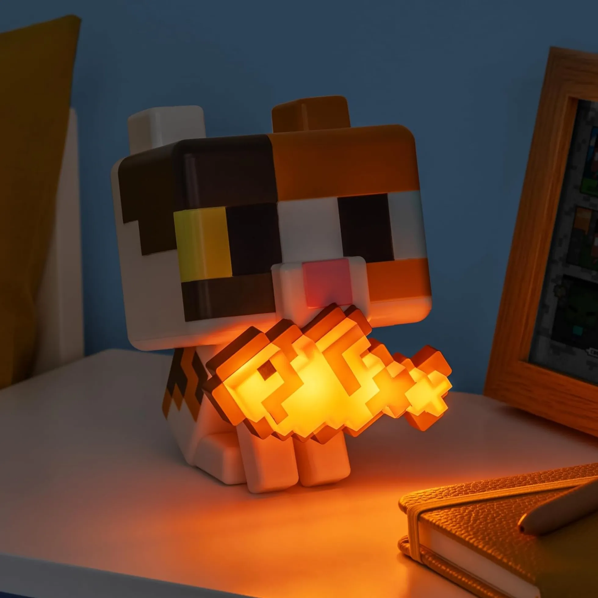 Minecraft Katze 3D Farbwechsel Lampe