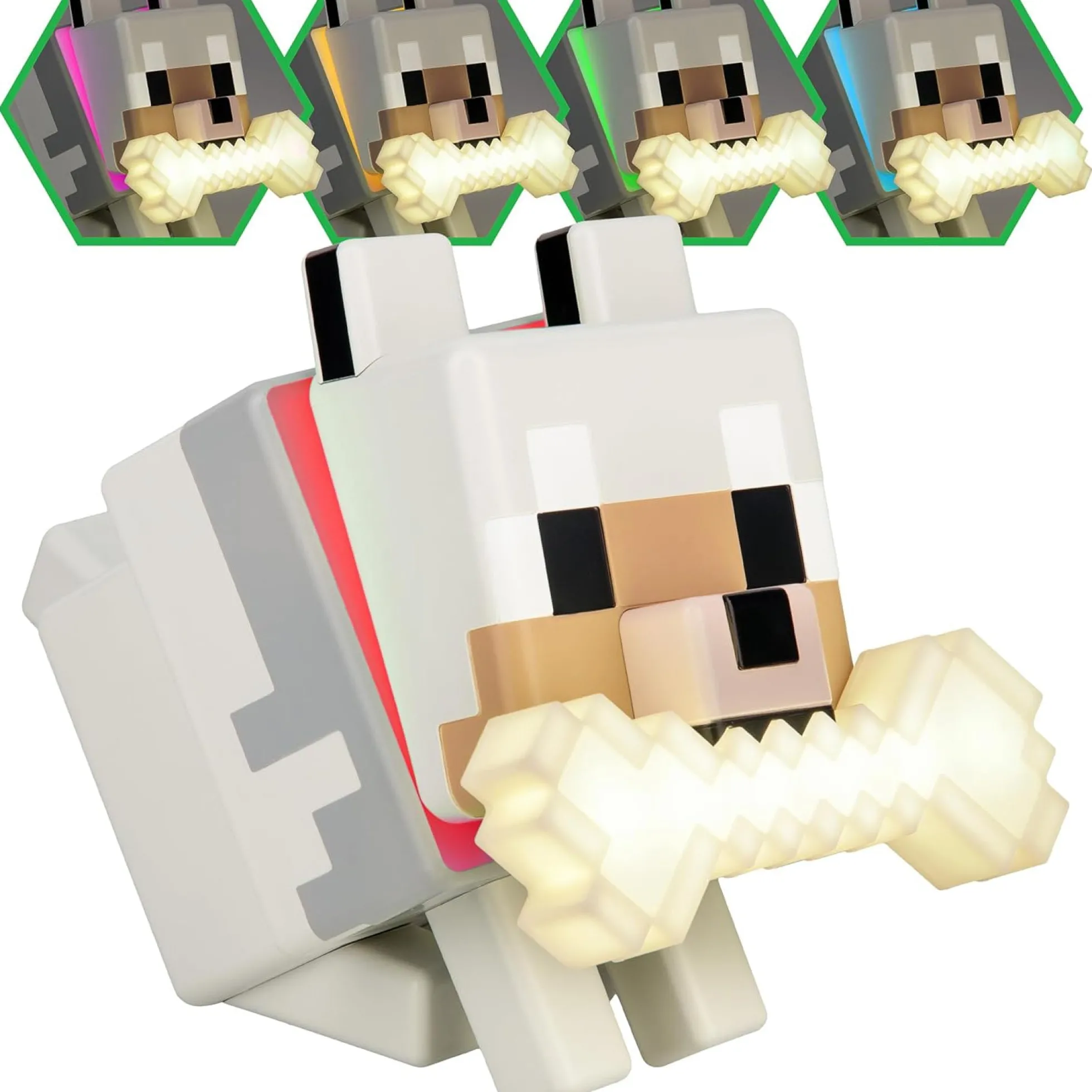 Minecraft Wolf 3D Farbwechsel Lampe