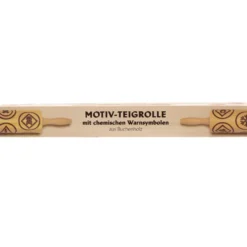 Motiv-Teigrolle mit chemischen Warnsymbolen