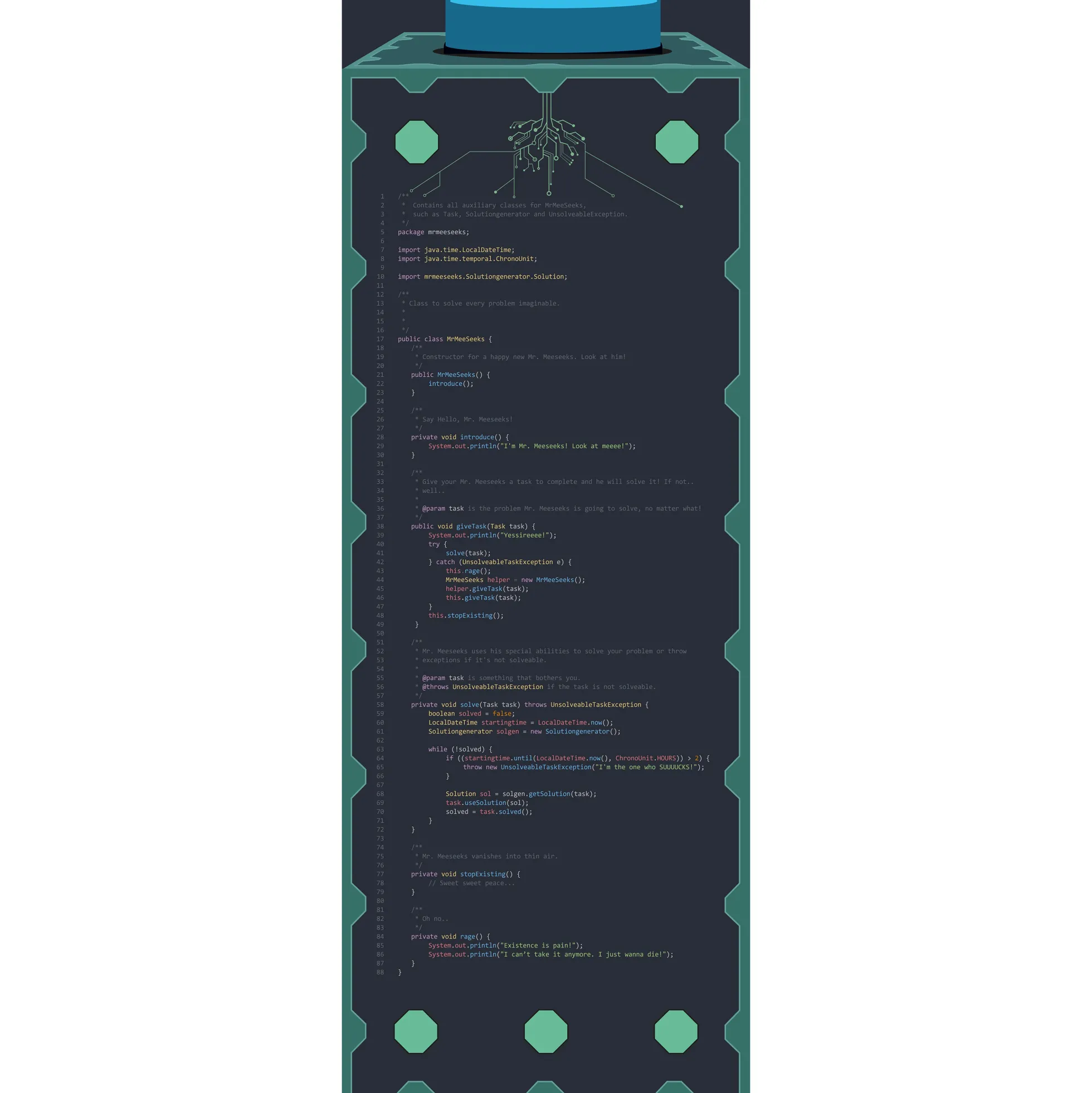 Mr. Meeseeks Box o' Fun Code Poster