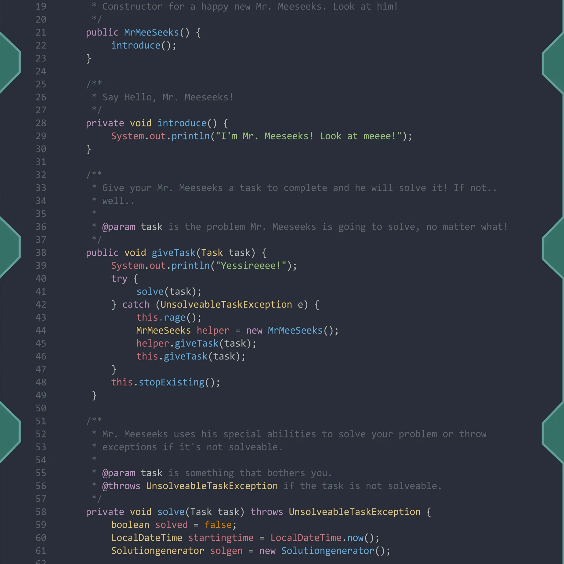 Mr. Meeseeks Box o' Fun Code Poster