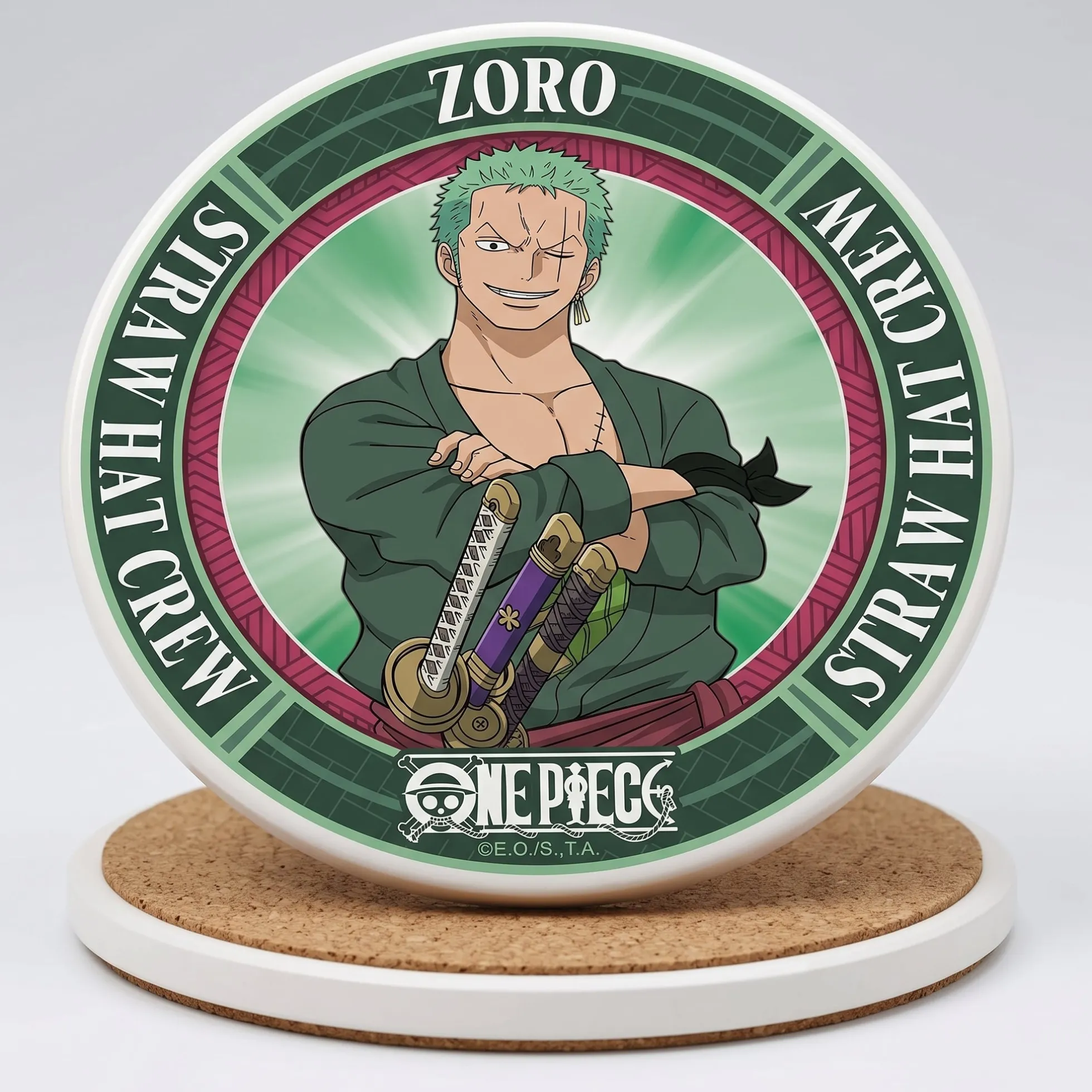 One Piece Keramik Untersetzer - Roronoa Zoro