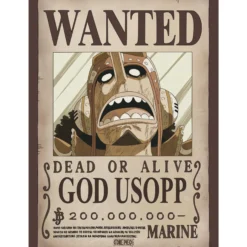 One Piece Steckbrief-Poster mit Usopp und Franky