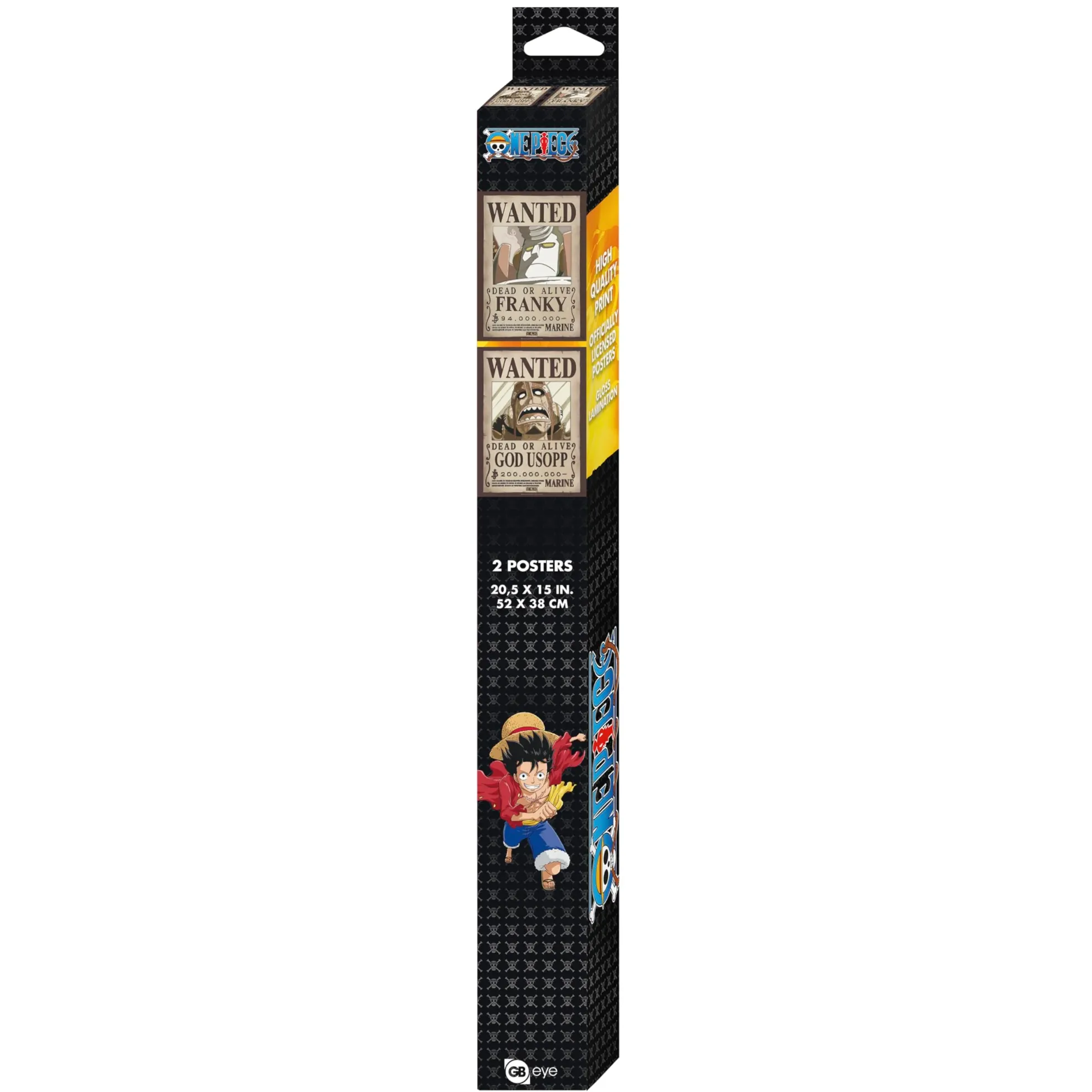One Piece Steckbrief-Poster mit Usopp und Franky