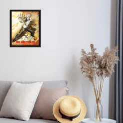 One Punch Man 3D-Wandbild Saitama und Genos