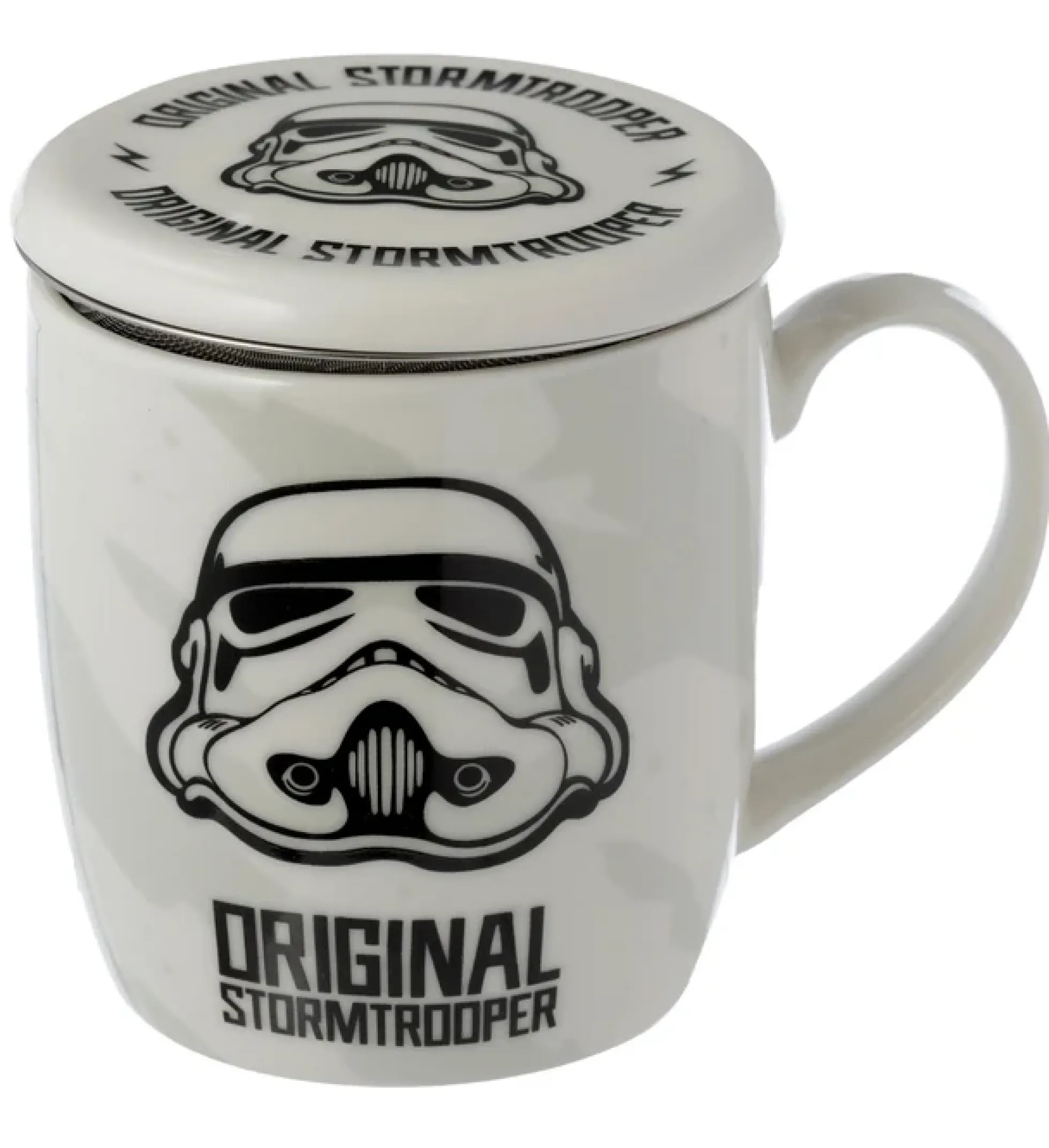 Original Stormtrooper Porzellanbecher mit Teesieb und Deckel