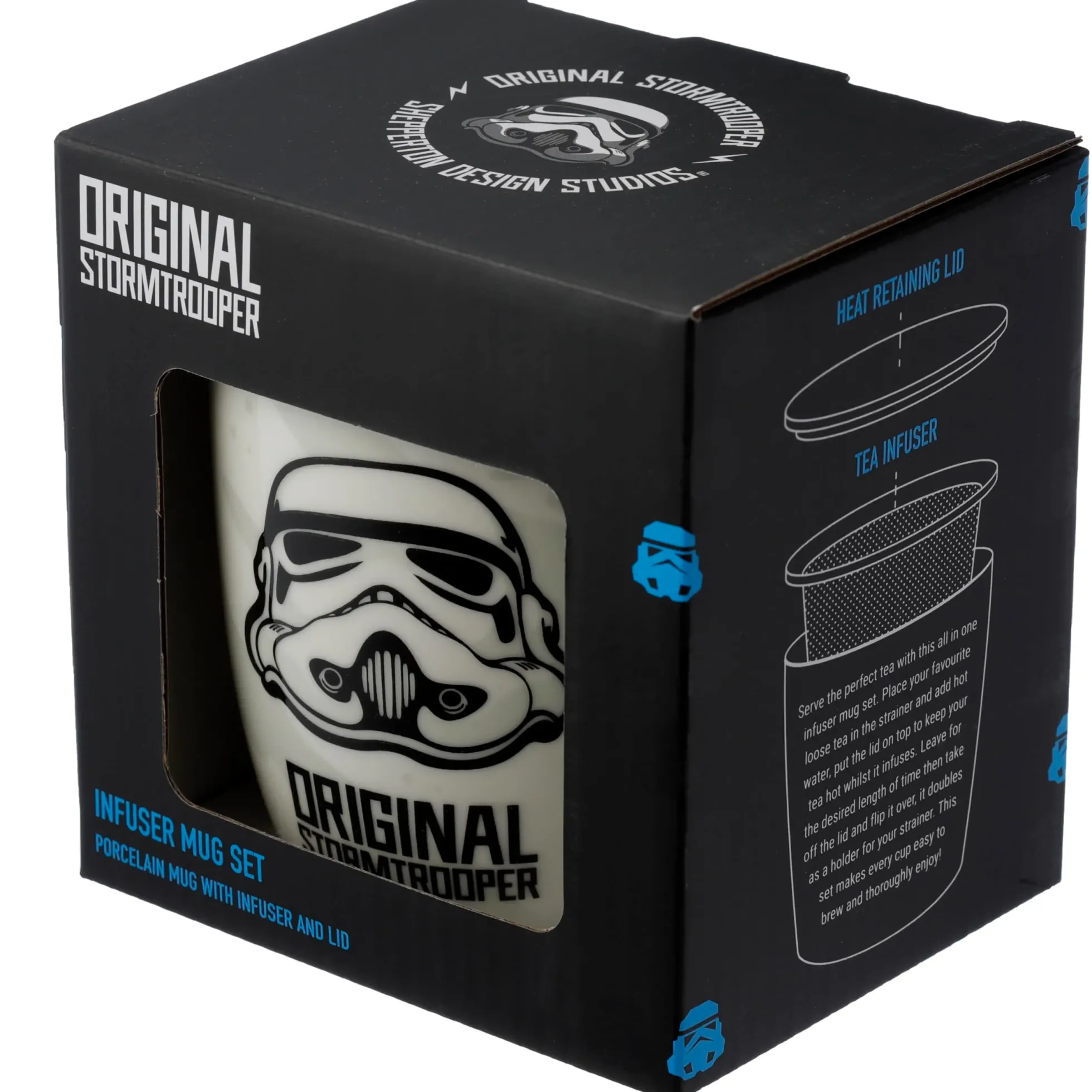 Original Stormtrooper Porzellanbecher mit Teesieb und Deckel