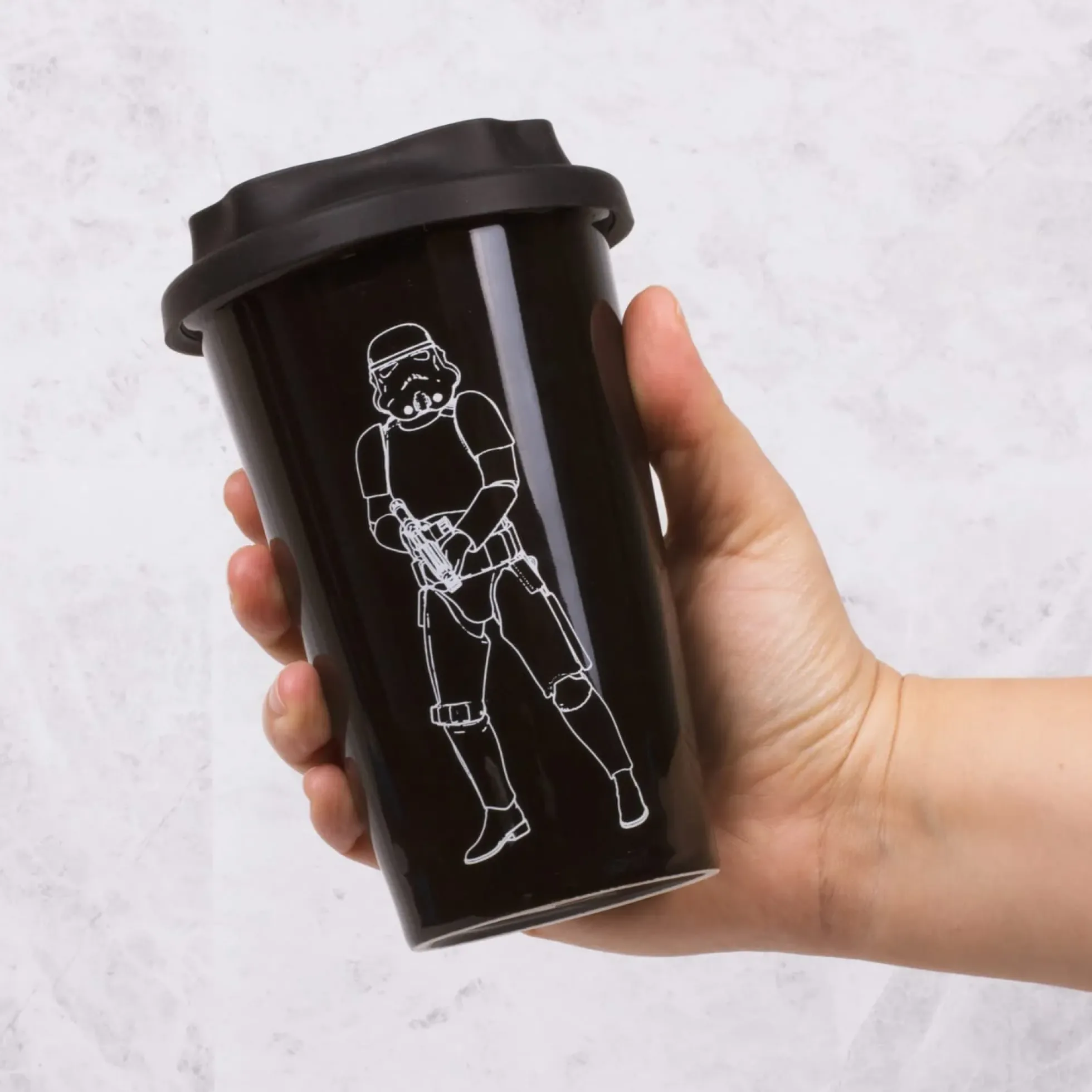 Original Stormtrooper Thermobecher Schwarz mit Helmdeckel