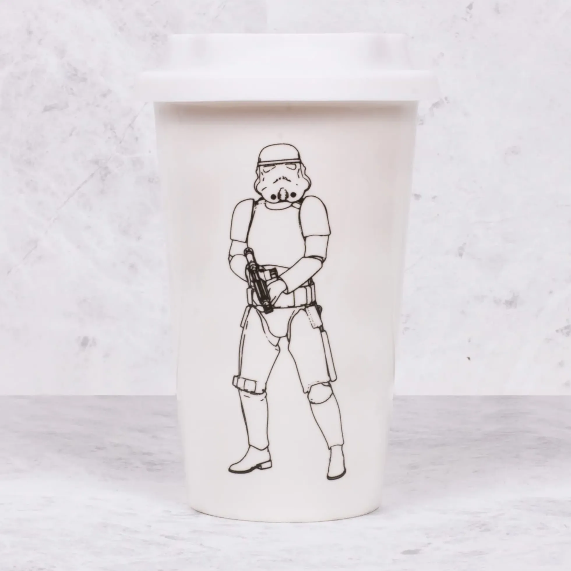 Original Stormtrooper Thermobecher Weiß mit Helmdeckel