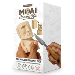 Osterinsel Moai DIY Holzschnitzset