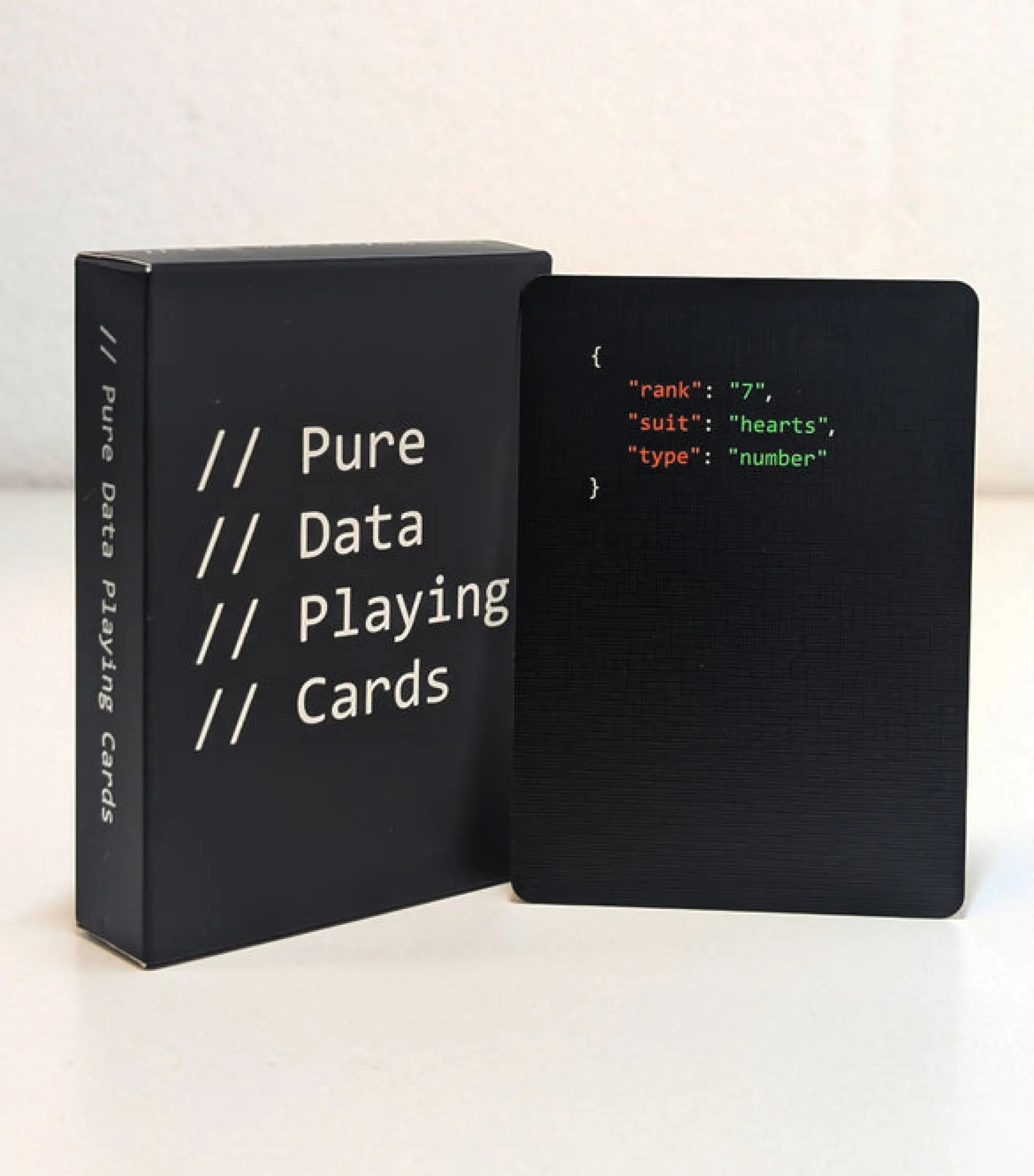 Pure Data Playing Cards - Limitiertes Kartenspiel im JSON-Design