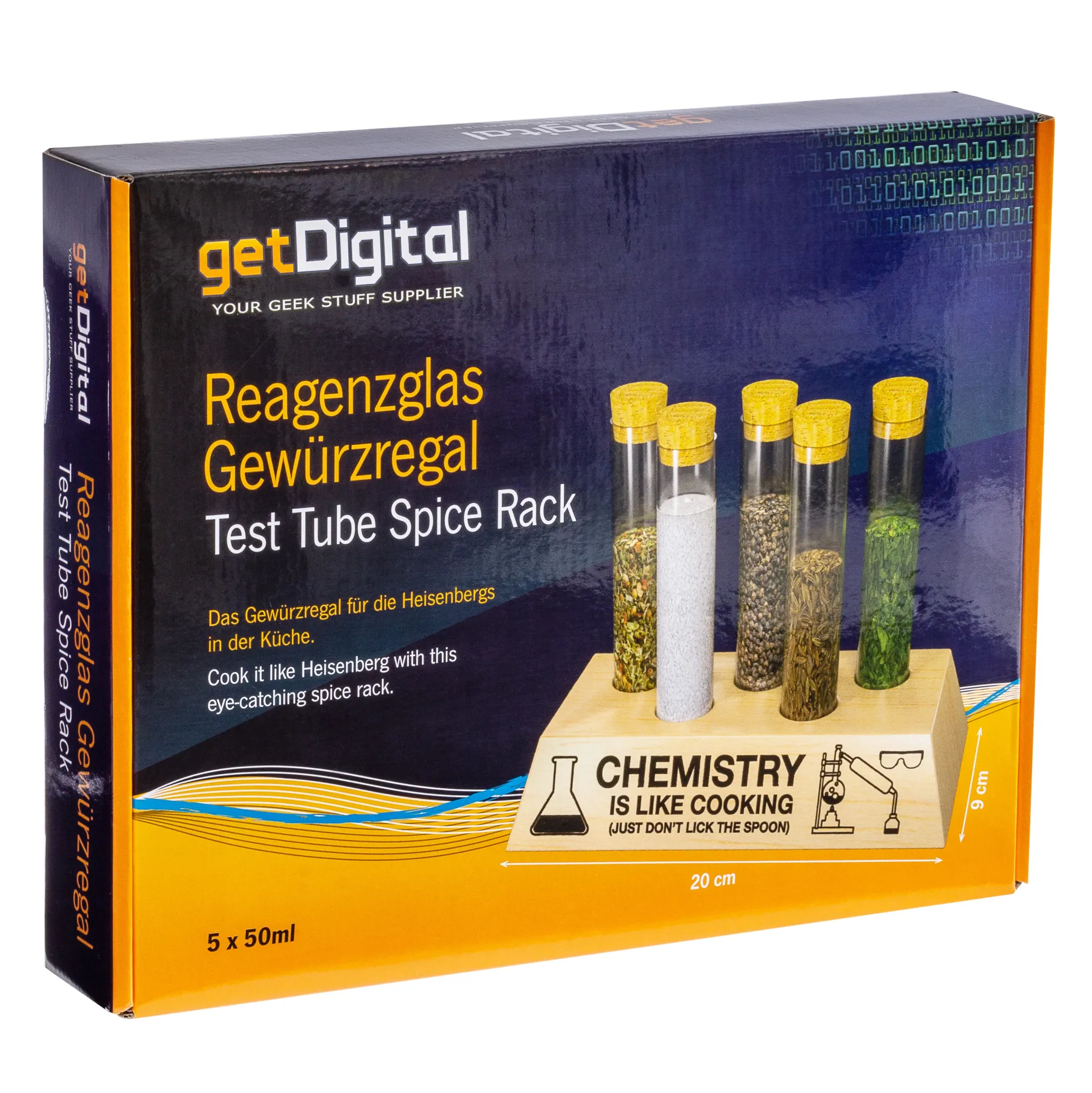 Reagenzglas Gewürzregal