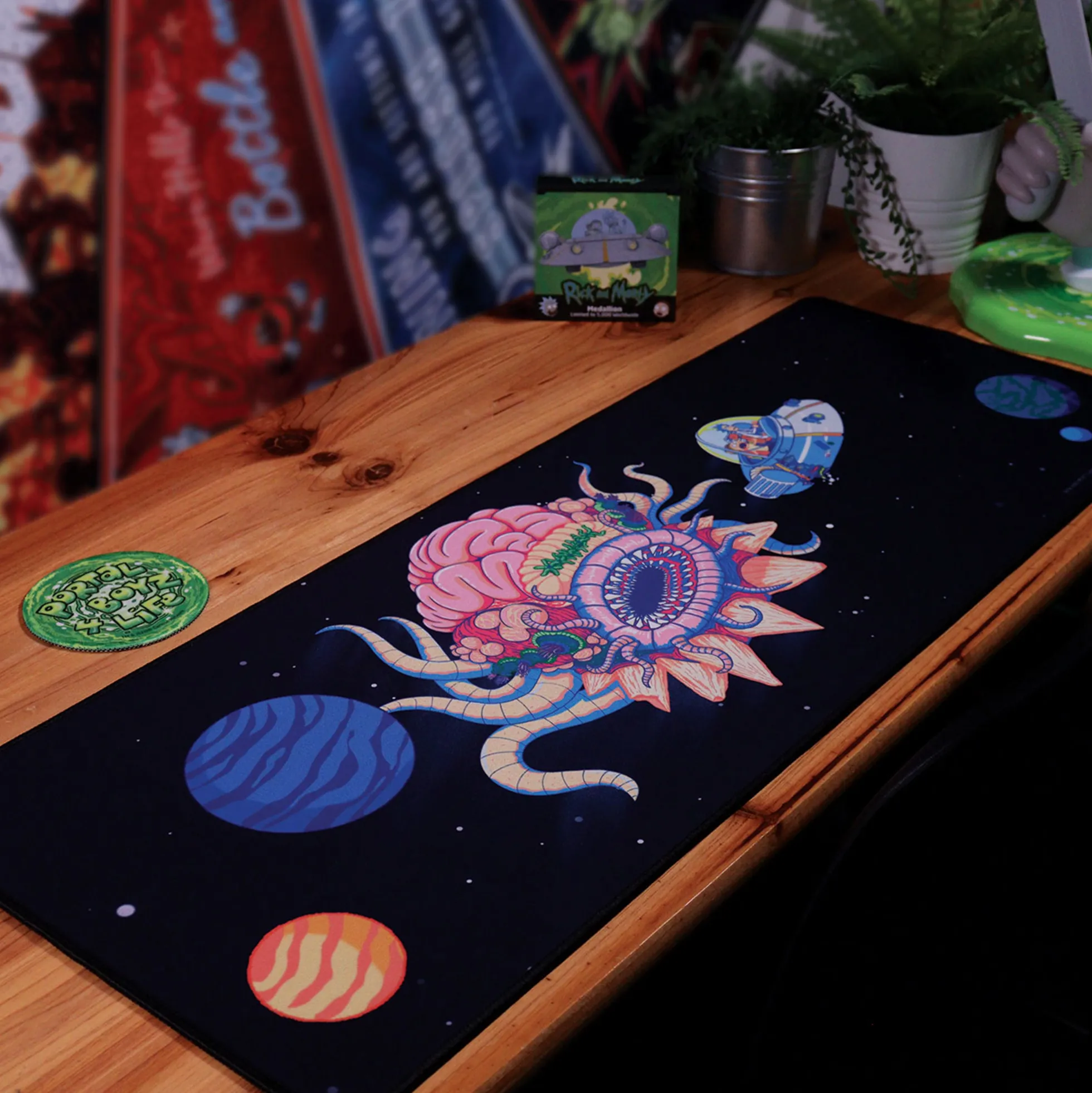 Rick and Morty XL Mauspad und Untersetzer Set