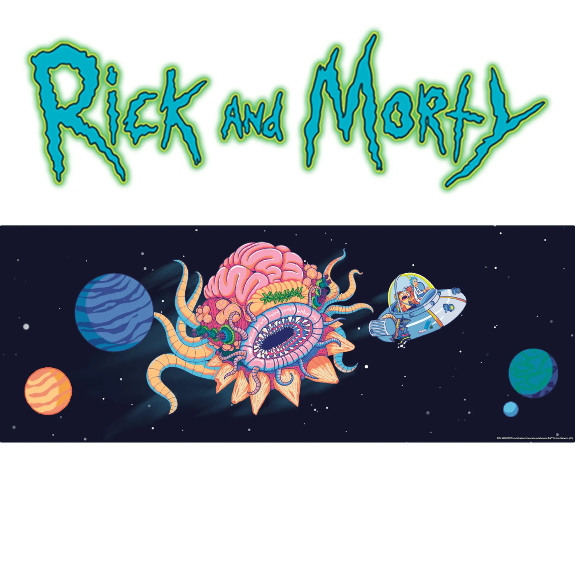 Rick and Morty XL Mauspad und Untersetzer Set