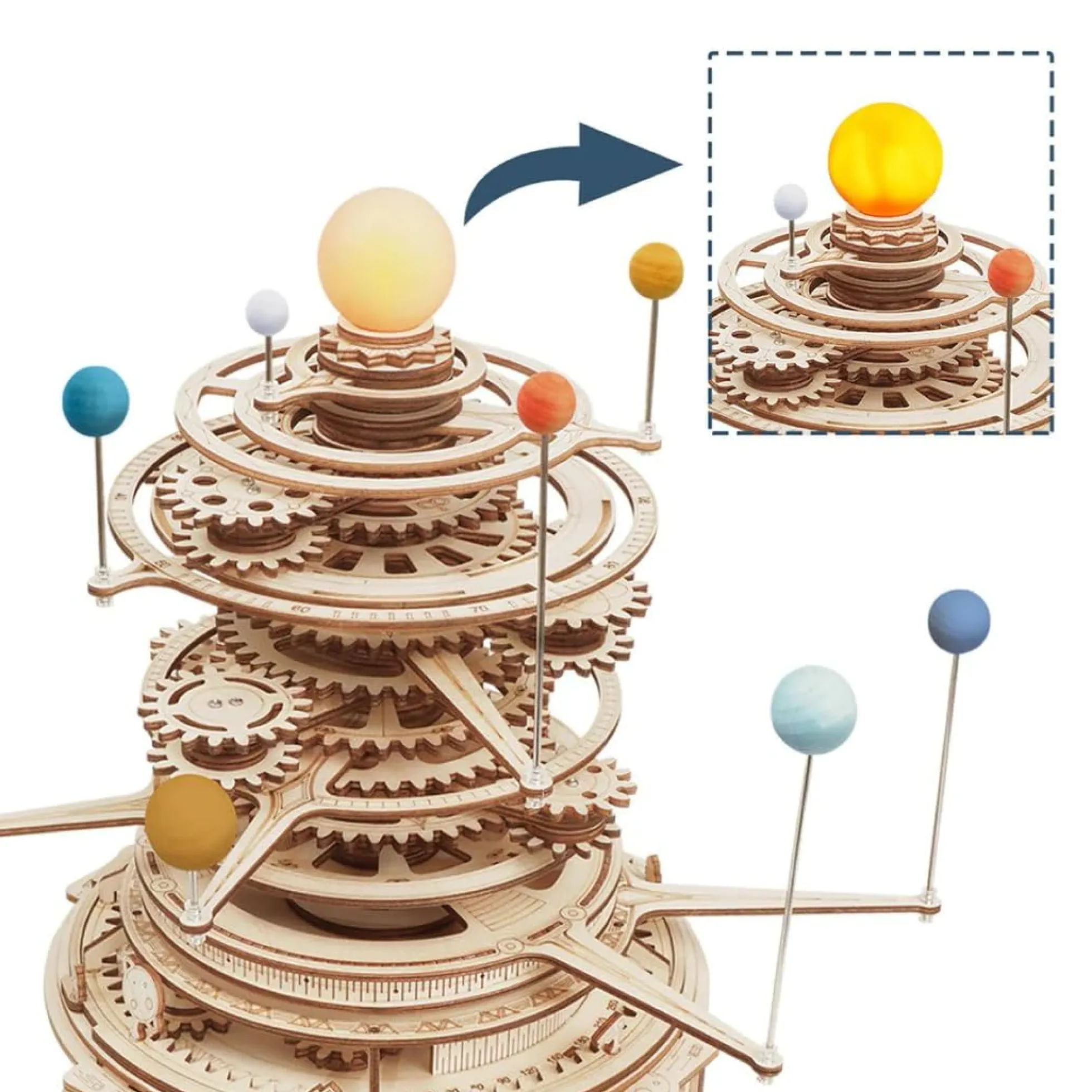 ROKR Holzbausatz Mechanisches Planetarium