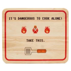 Schneidebrett Dangerous to cook alone