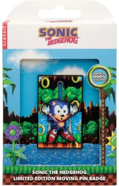 Sonic Ansteck-Pin mit beweglichem Igel