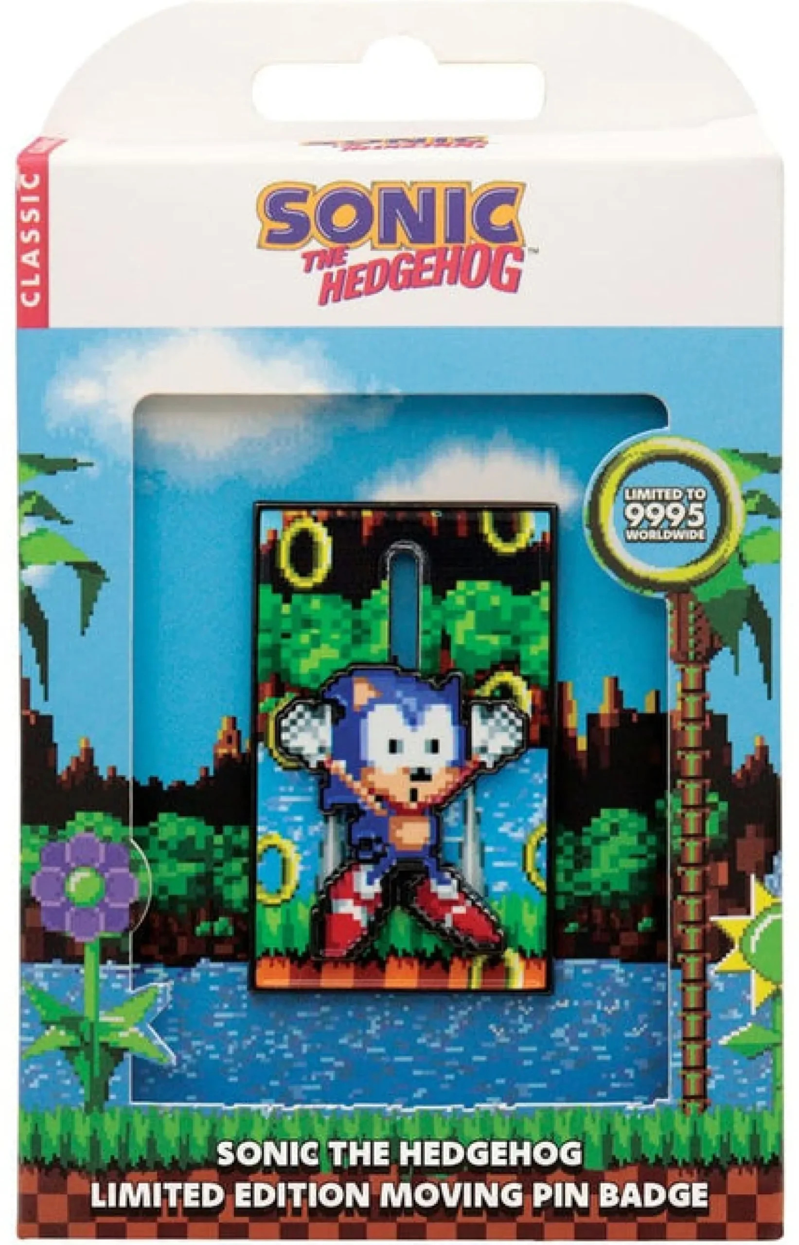 Sonic Ansteck-Pin mit beweglichem Igel
