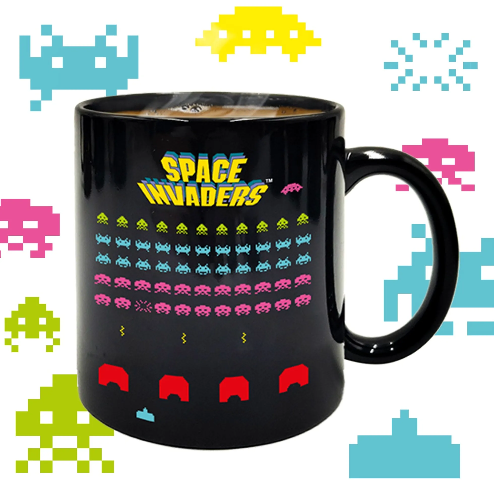 Space Invaders Thermo Effekt Becher