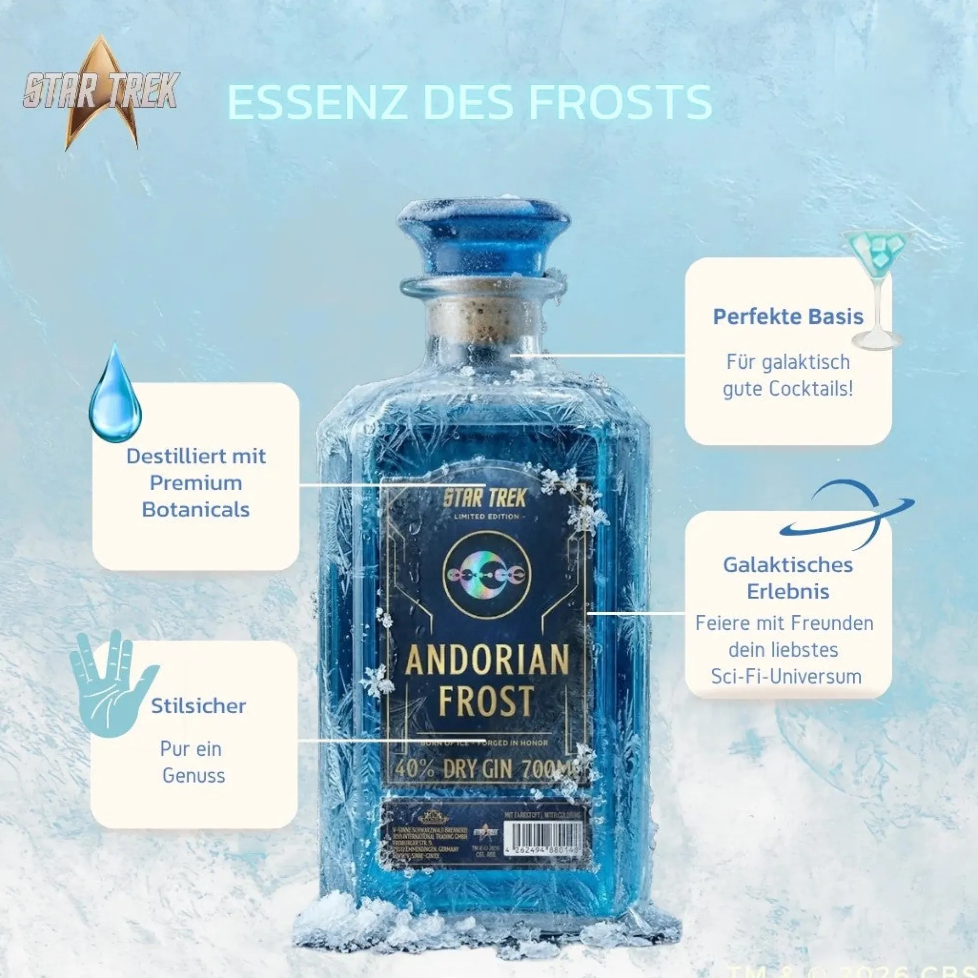 Star Trek Andorian Frost Gin Collector's Edition