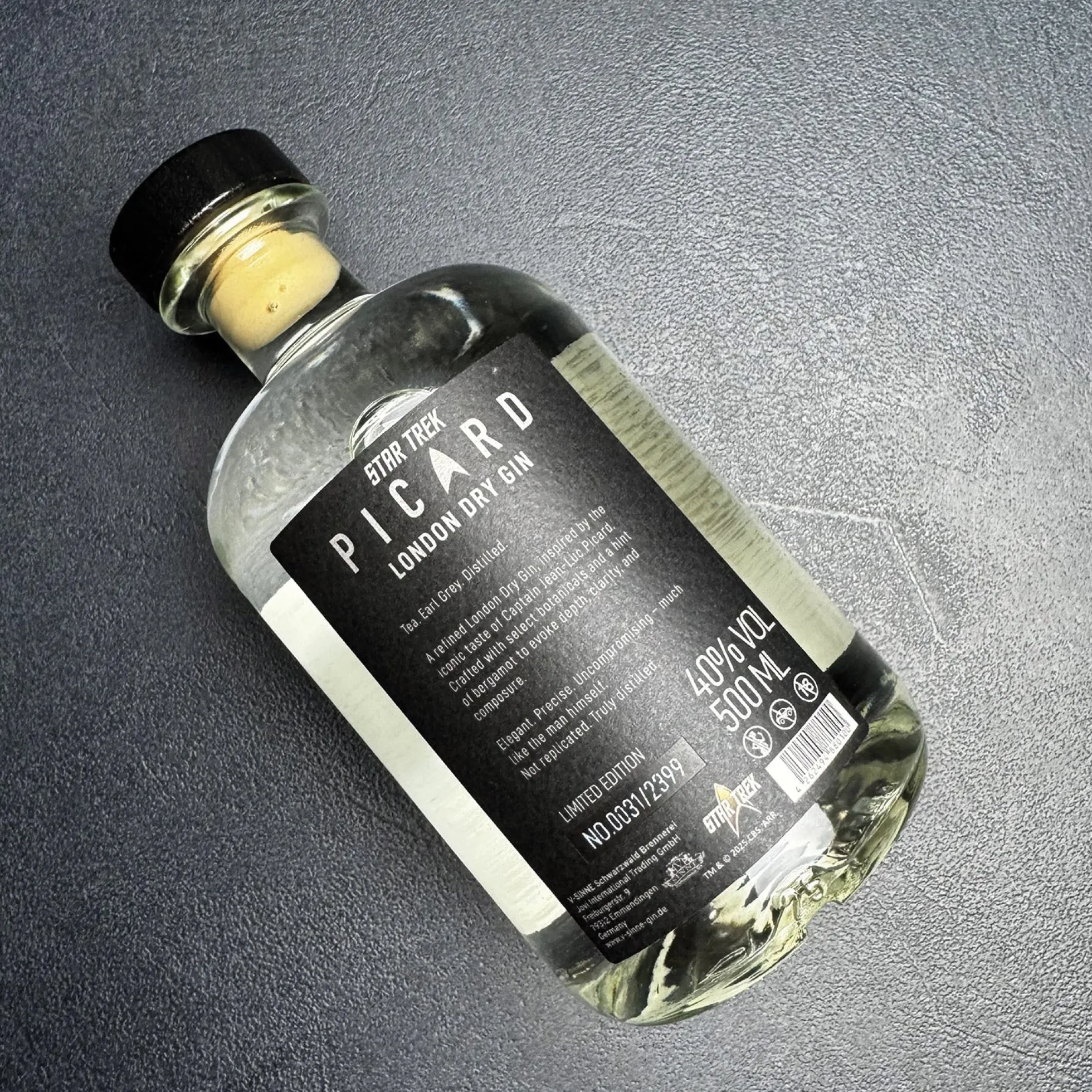 Star Trek Picard Earl Grey Gin mit Sammlerbox und Glas