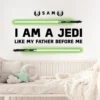 Star Wars Glow in the Dark Wandaufkleber I am a Jedi