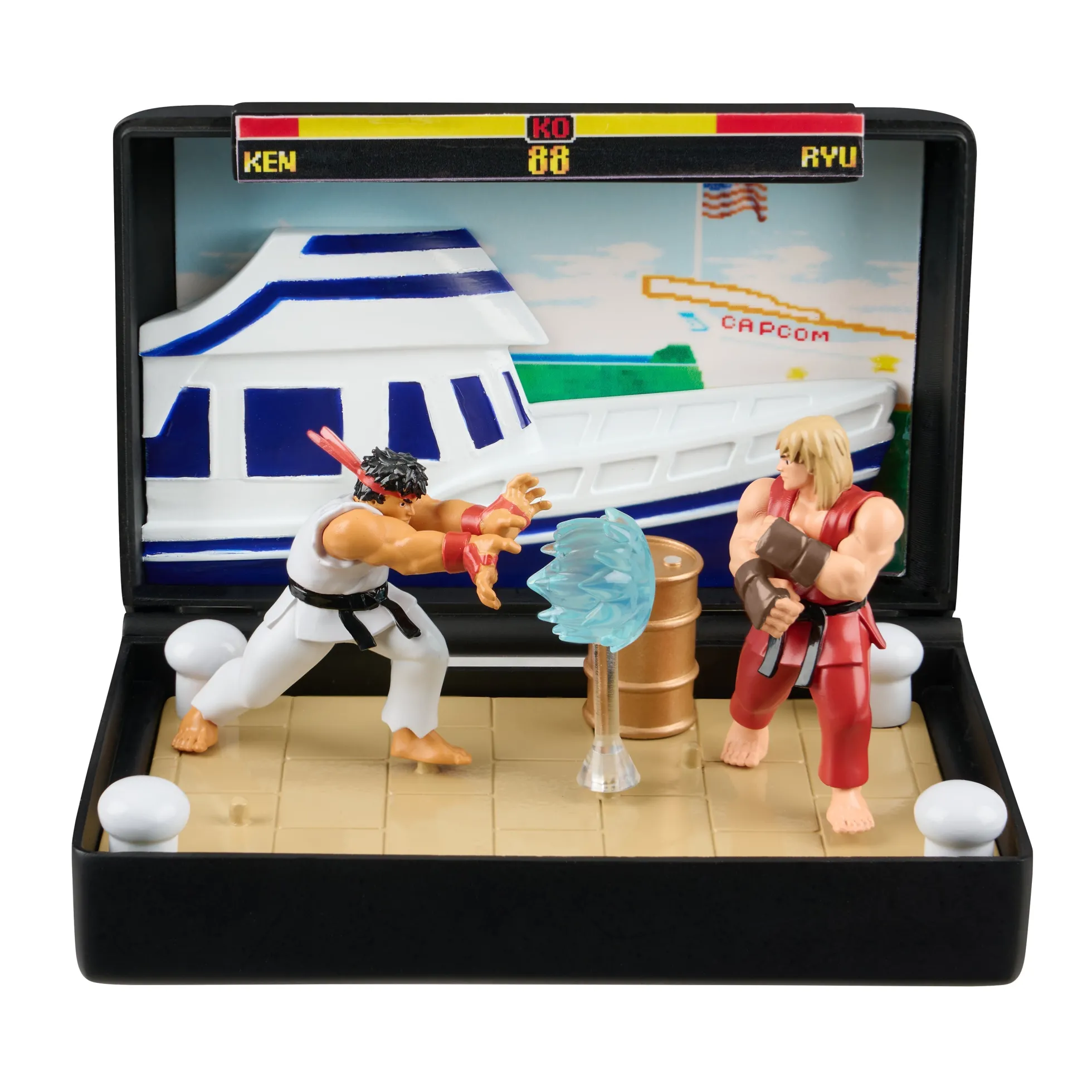 Street Fighter II Diorama in der Mega Drive Kassette