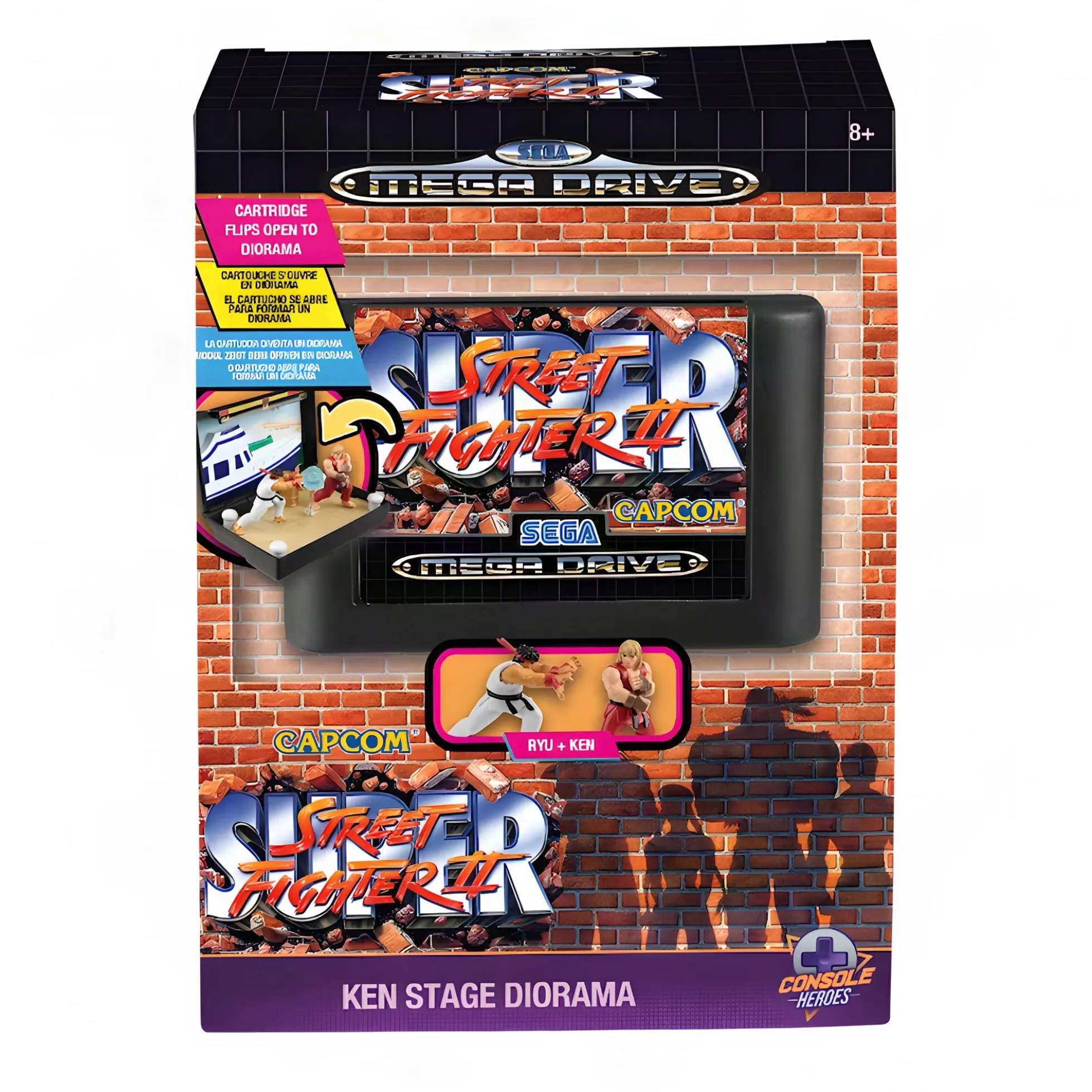 Street Fighter II Diorama in der Mega Drive Kassette