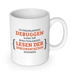 Stundenlanges Debuggen Becher