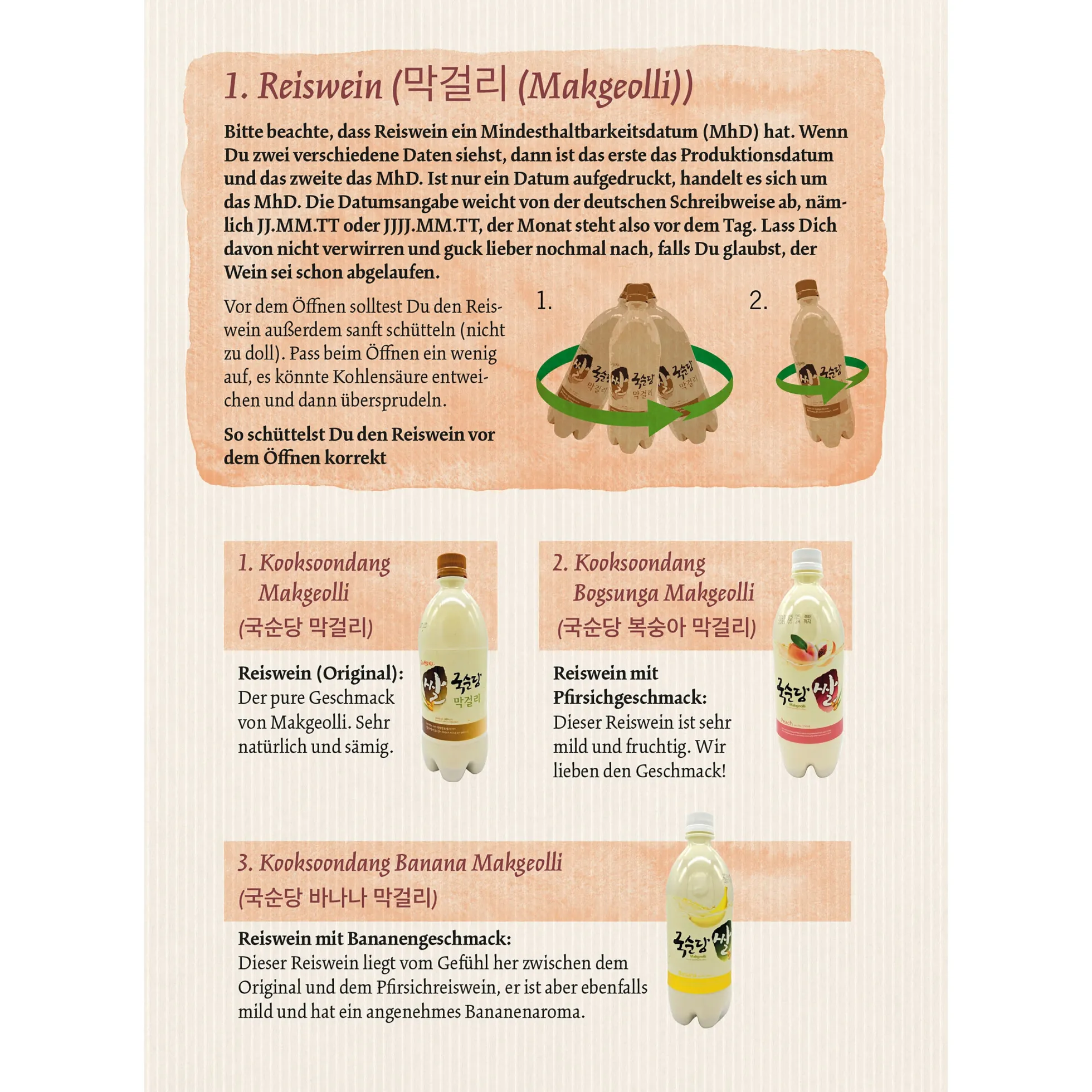 Sulsul Normal: Überraschungsbox mit 6 alkoholischen Getränken aus Korea (Bier, Soju & Reiswein)
