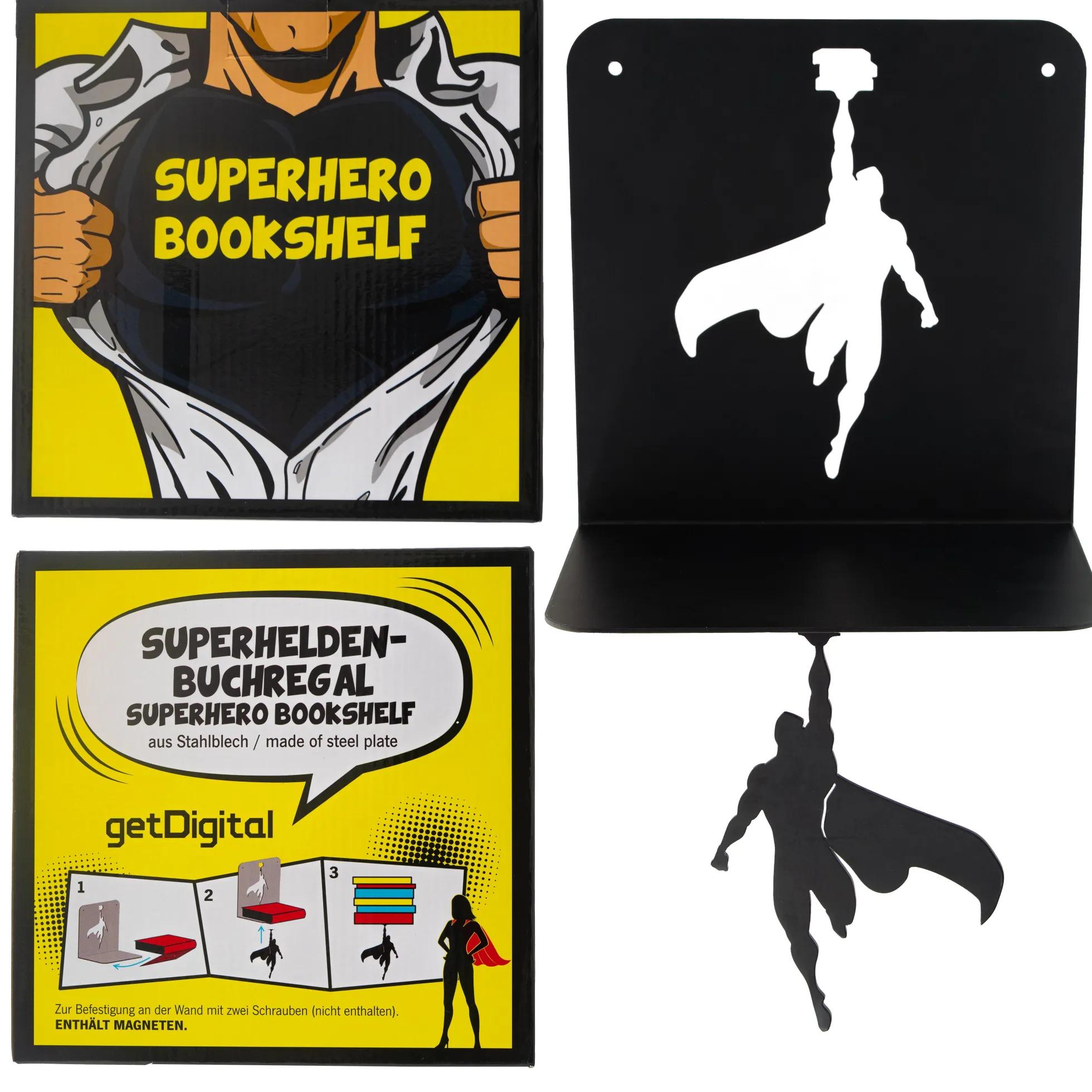 Superhelden-Buchregal