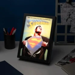 Superman LED Bild mit Rahmen