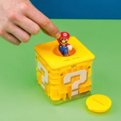 Super Mario Fragezeichen Block Labyrinth-Spardose mit Figur