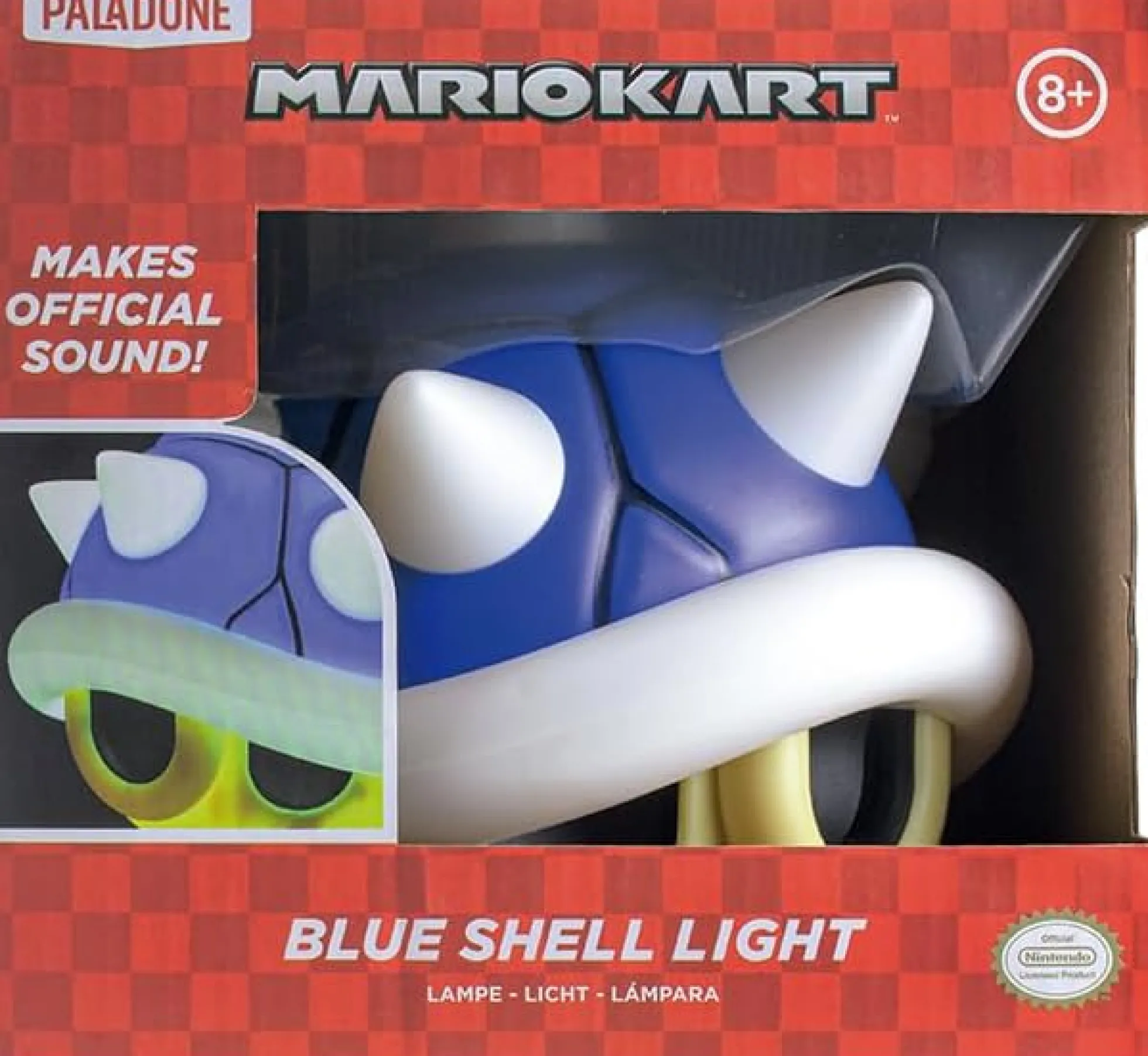 Super Mario Kart Blauer Panzer Lampe mit Originalem Sound