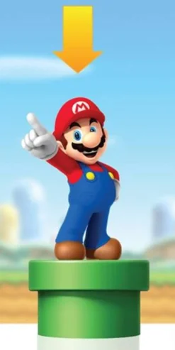 Super Mario Nachtlicht Mario auf Warp-Röhre