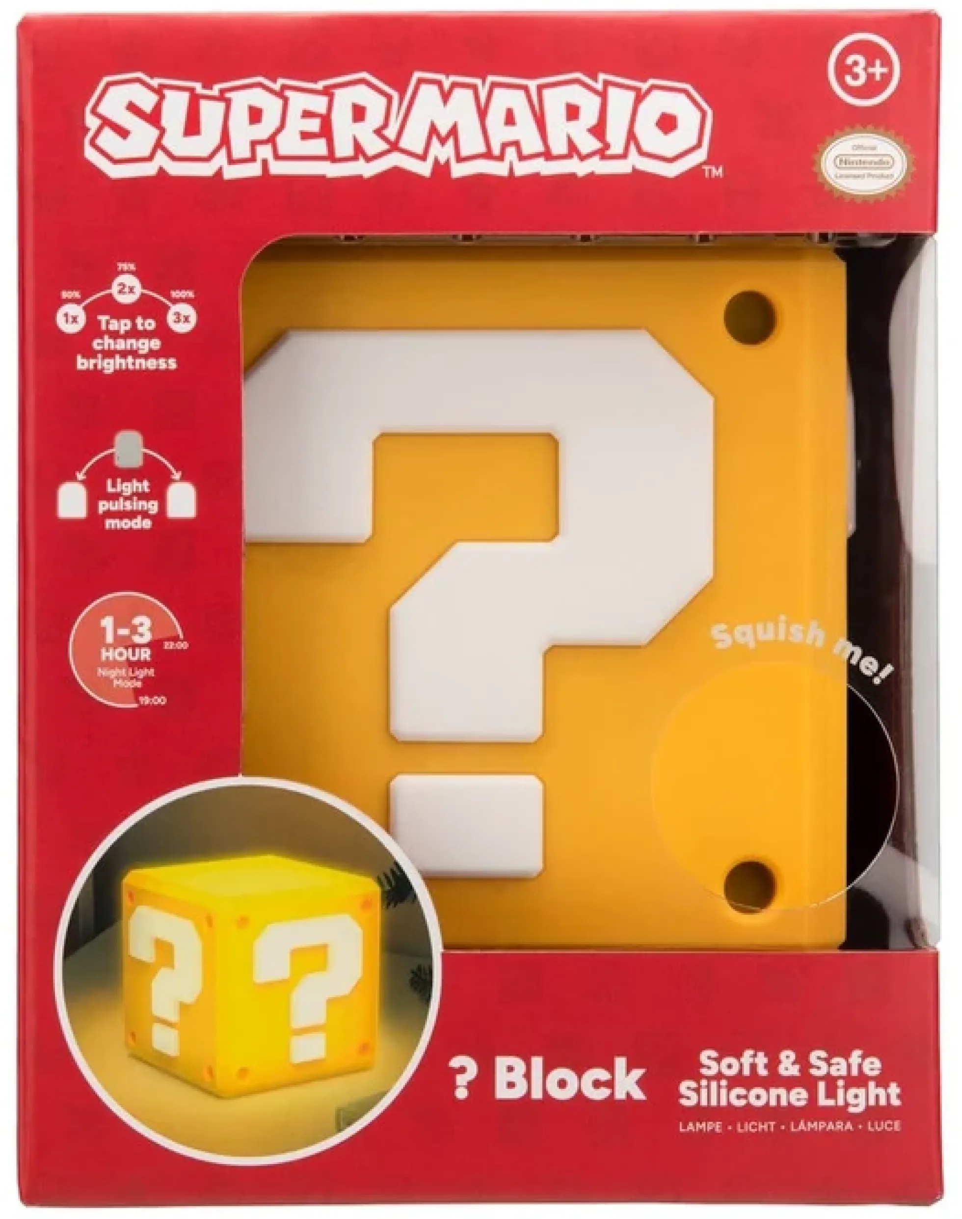 Super Mario Silikon-Leuchte Fragezeichen-Block