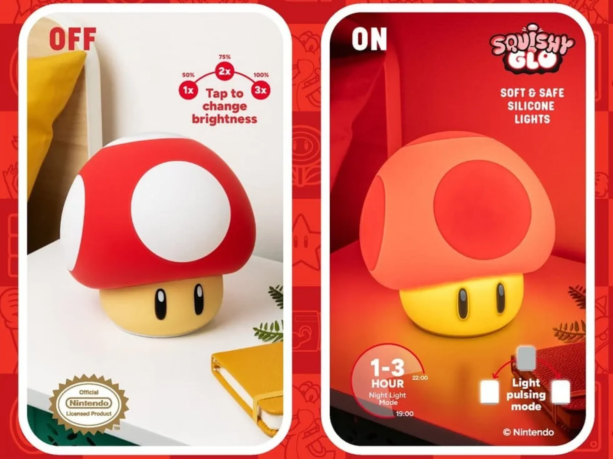 Super Mario Superpilz Silikon-Leuchte
