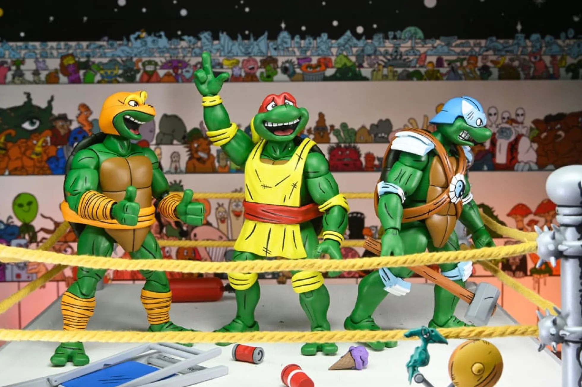 Teenage Mutant Ninja Turtles Stump Wrestling Actionfiguren 4er-Pack (Archie Comics)