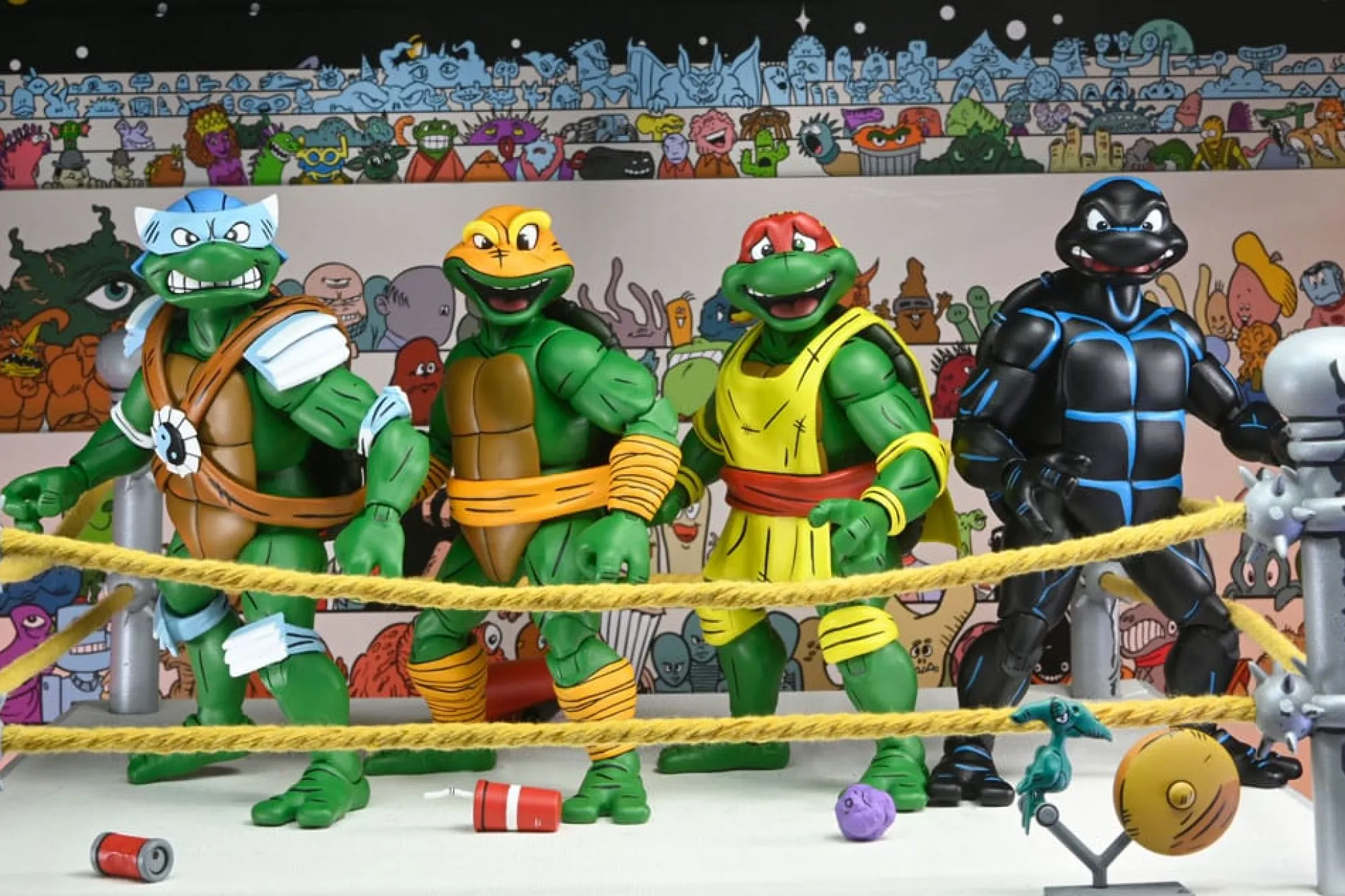 Teenage Mutant Ninja Turtles Stump Wrestling Actionfiguren 4er-Pack (Archie Comics)