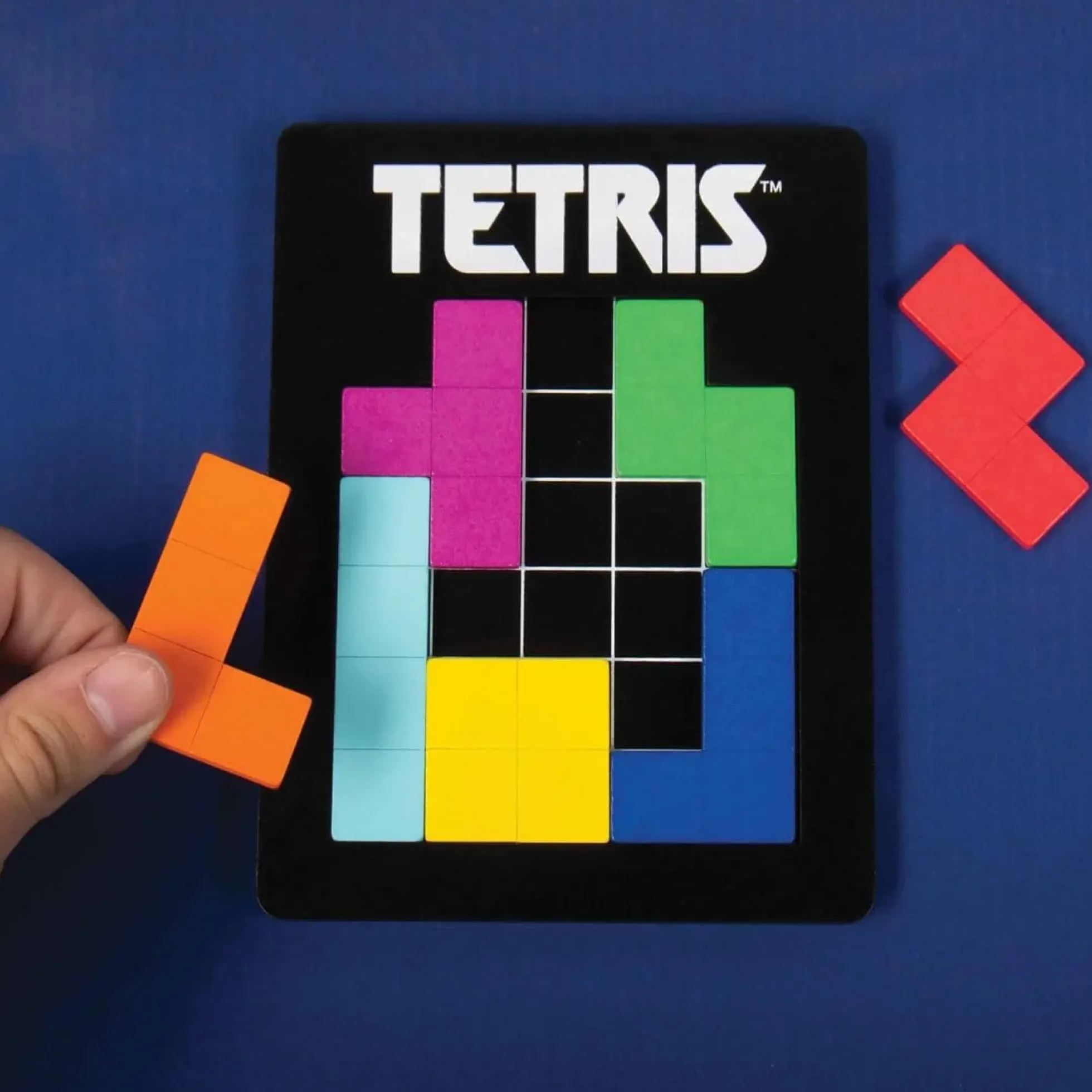 Tetris Tetrimino Knobelspiel aus Holz