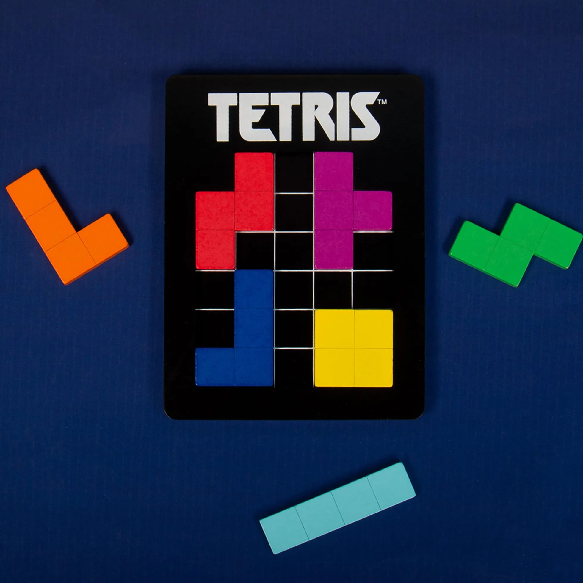 Tetris Tetrimino Knobelspiel aus Holz