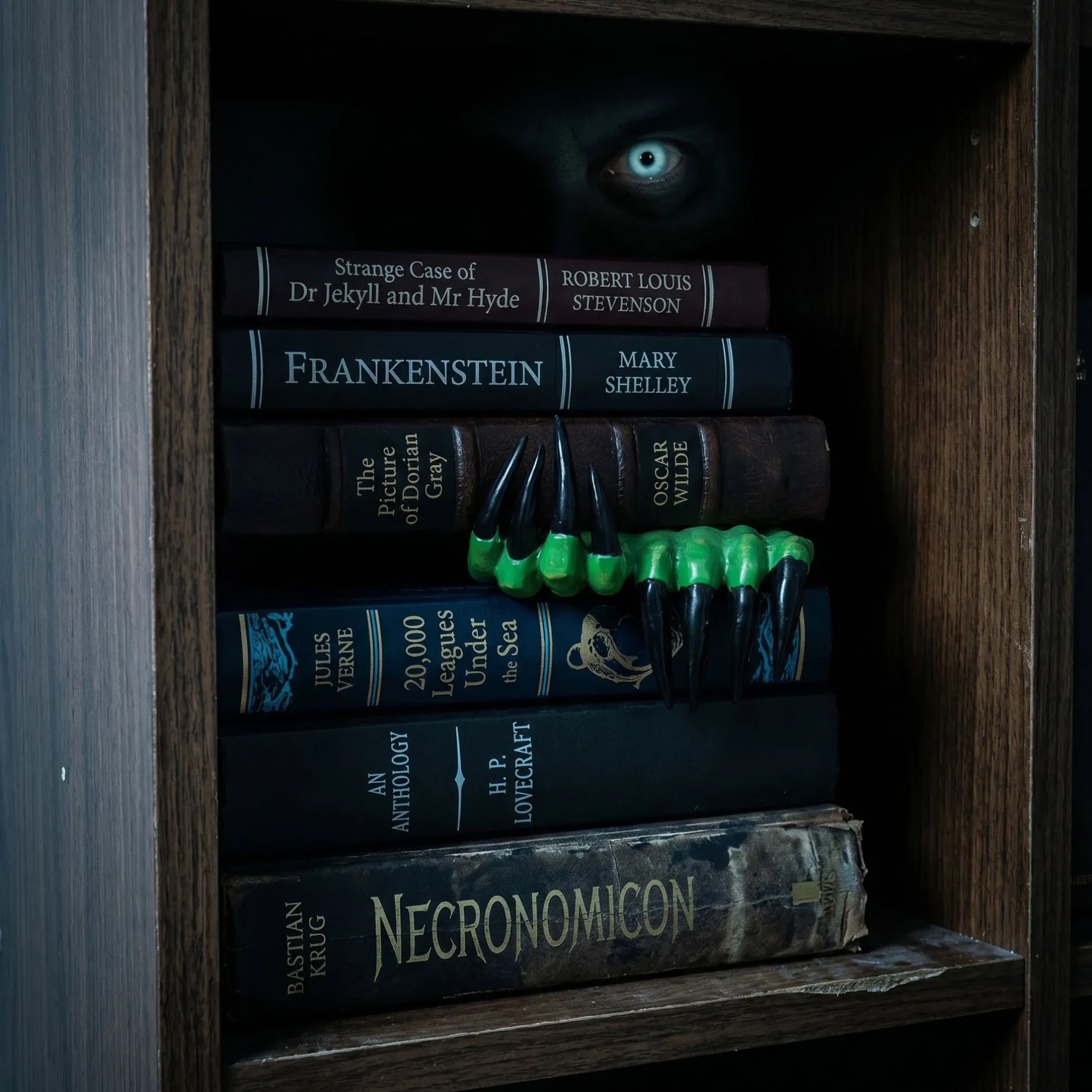 Teufelshand Buchdekoration