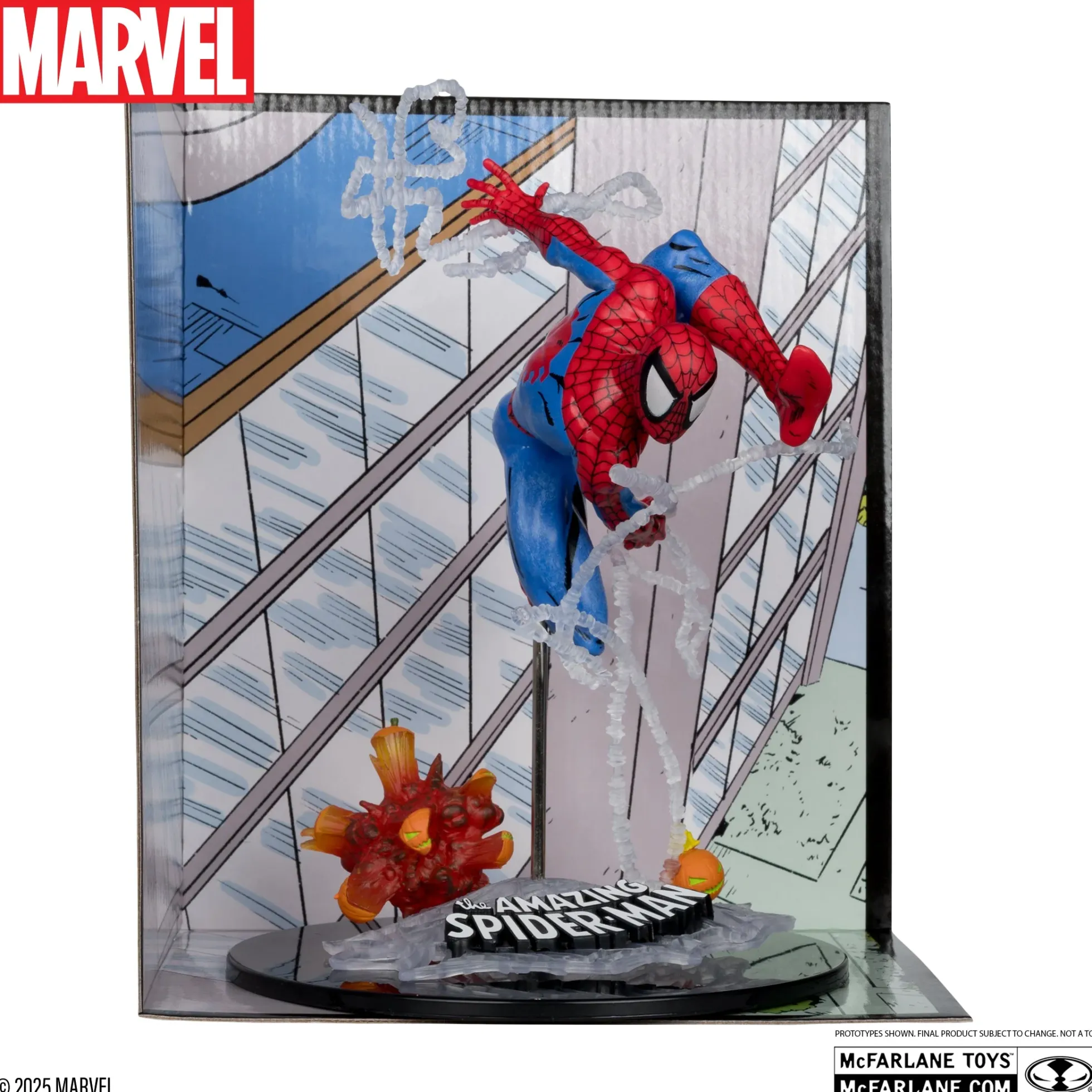 The Amazing Spider-Man Sammelfigur mit Comic-Diorama