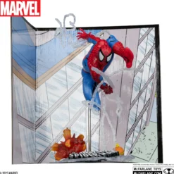 The Amazing Spider-Man Sammelfigur mit Comic-Diorama