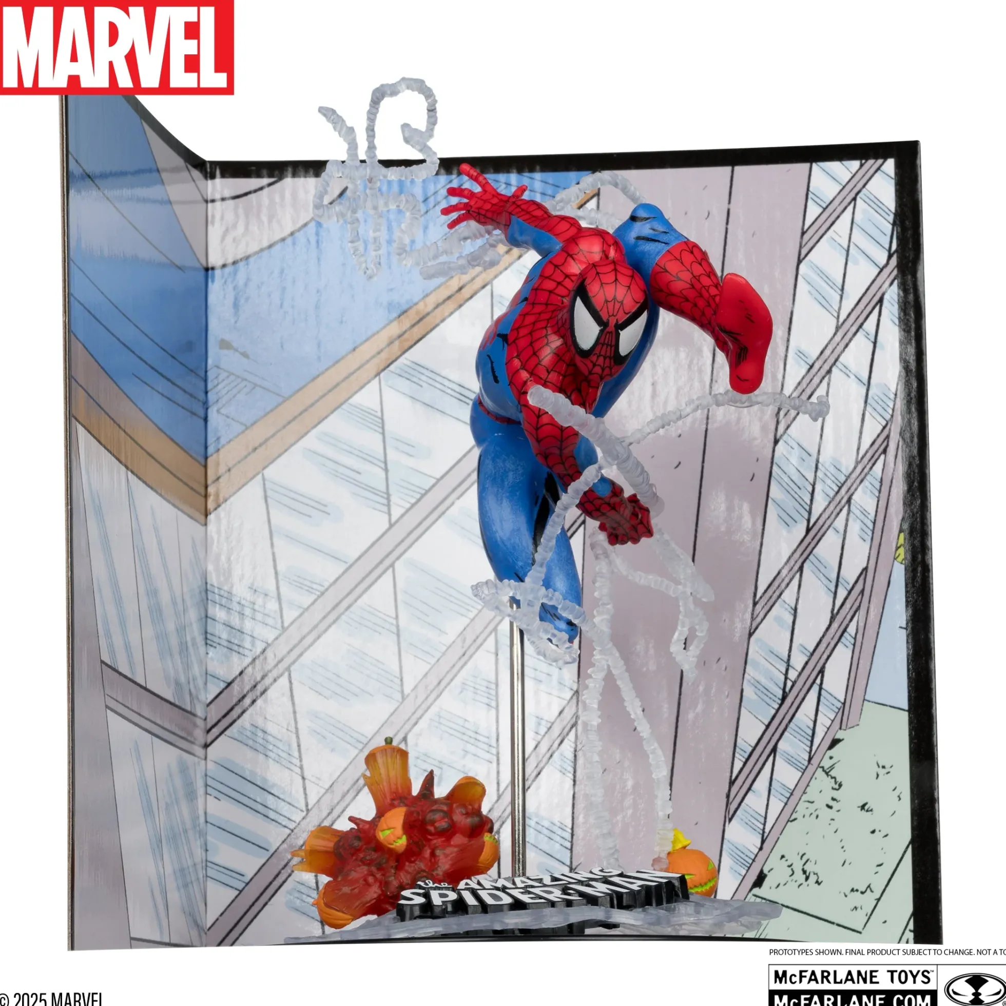 The Amazing Spider-Man Sammelfigur mit Comic-Diorama
