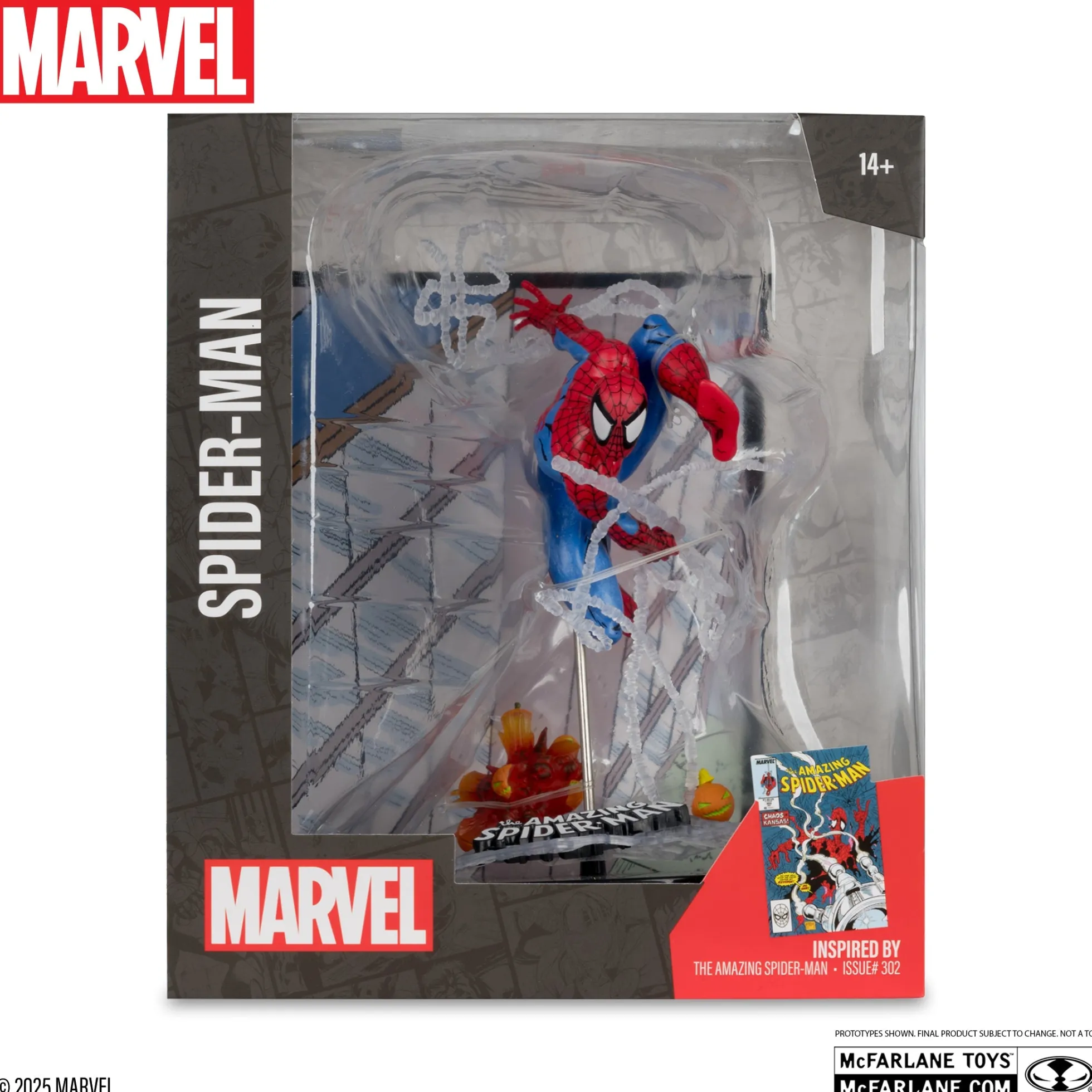 The Amazing Spider-Man Sammelfigur mit Comic-Diorama